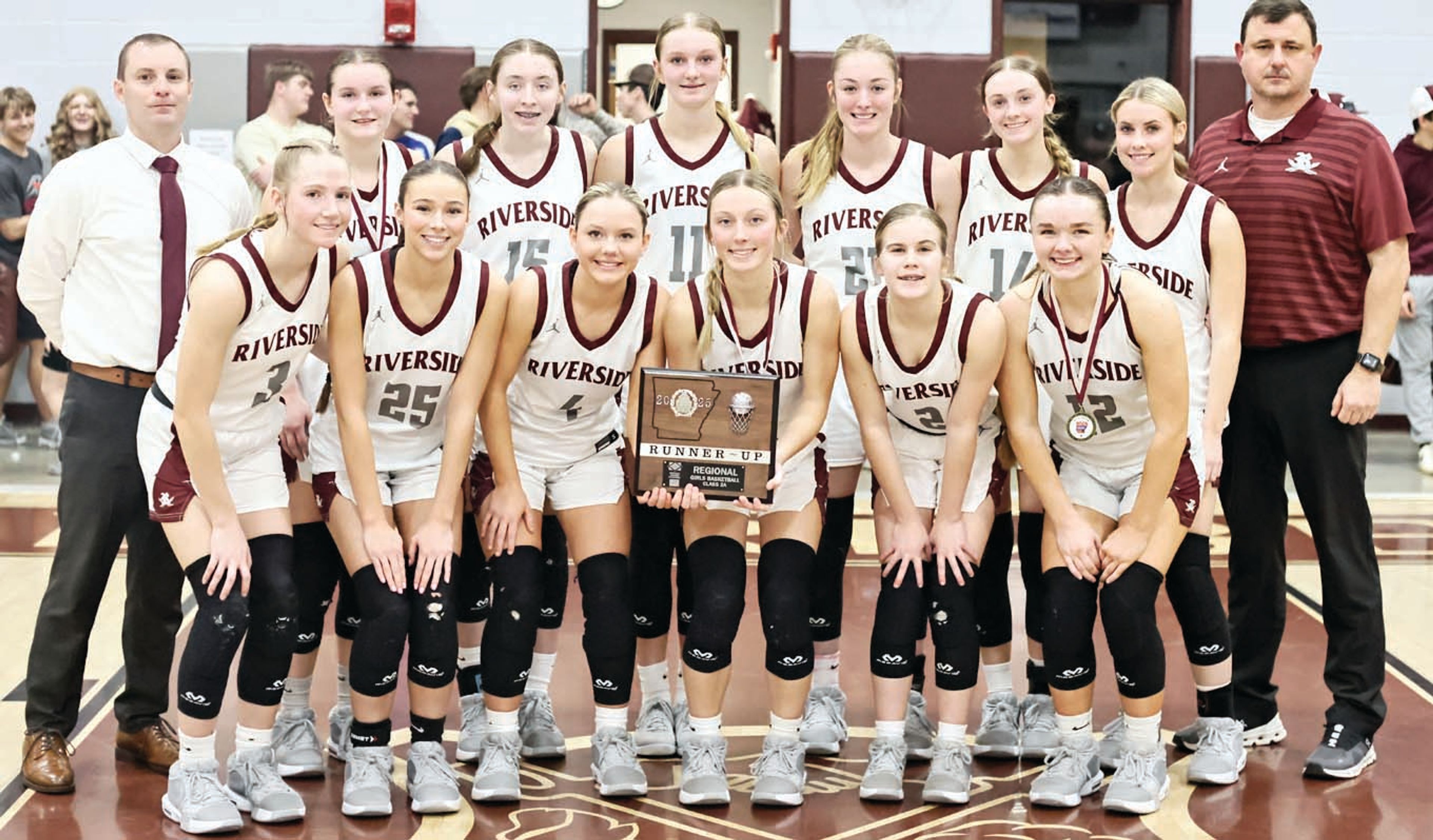 The Riverside Lady Rebels are the 2A North Regional Tournament runners-up.(Photo by Cosmo Cossey)