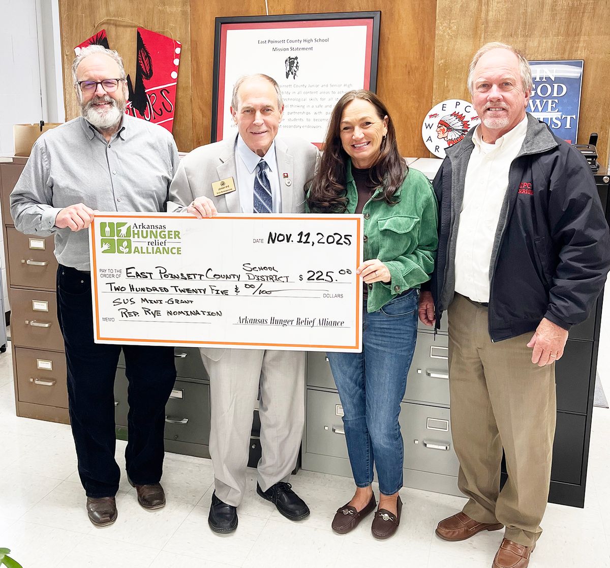 Rep. Johnny Rye presented Serving Up Solutions Mini-Grant
