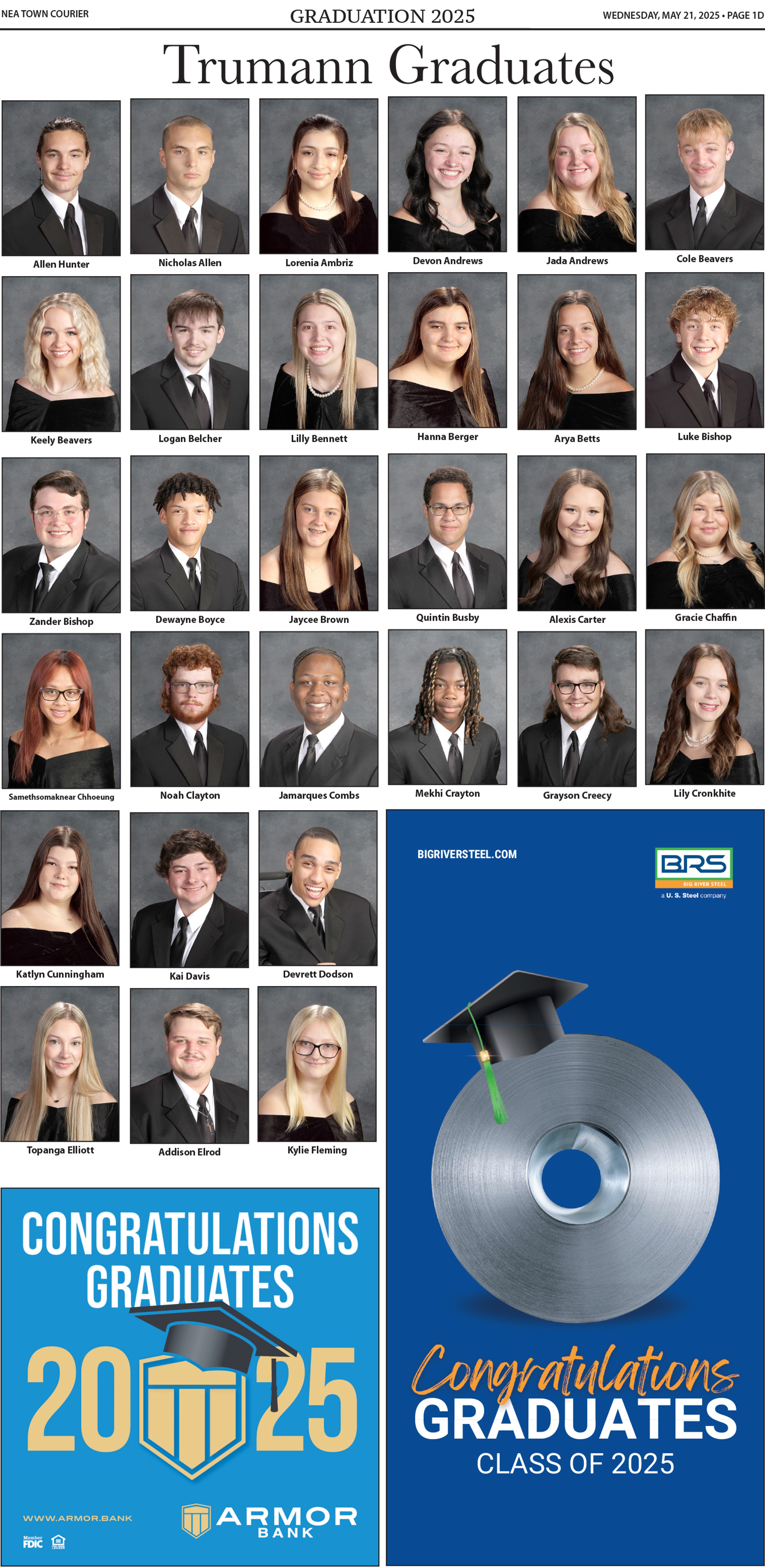 May 21, 2025: Graduation Section E-Edition