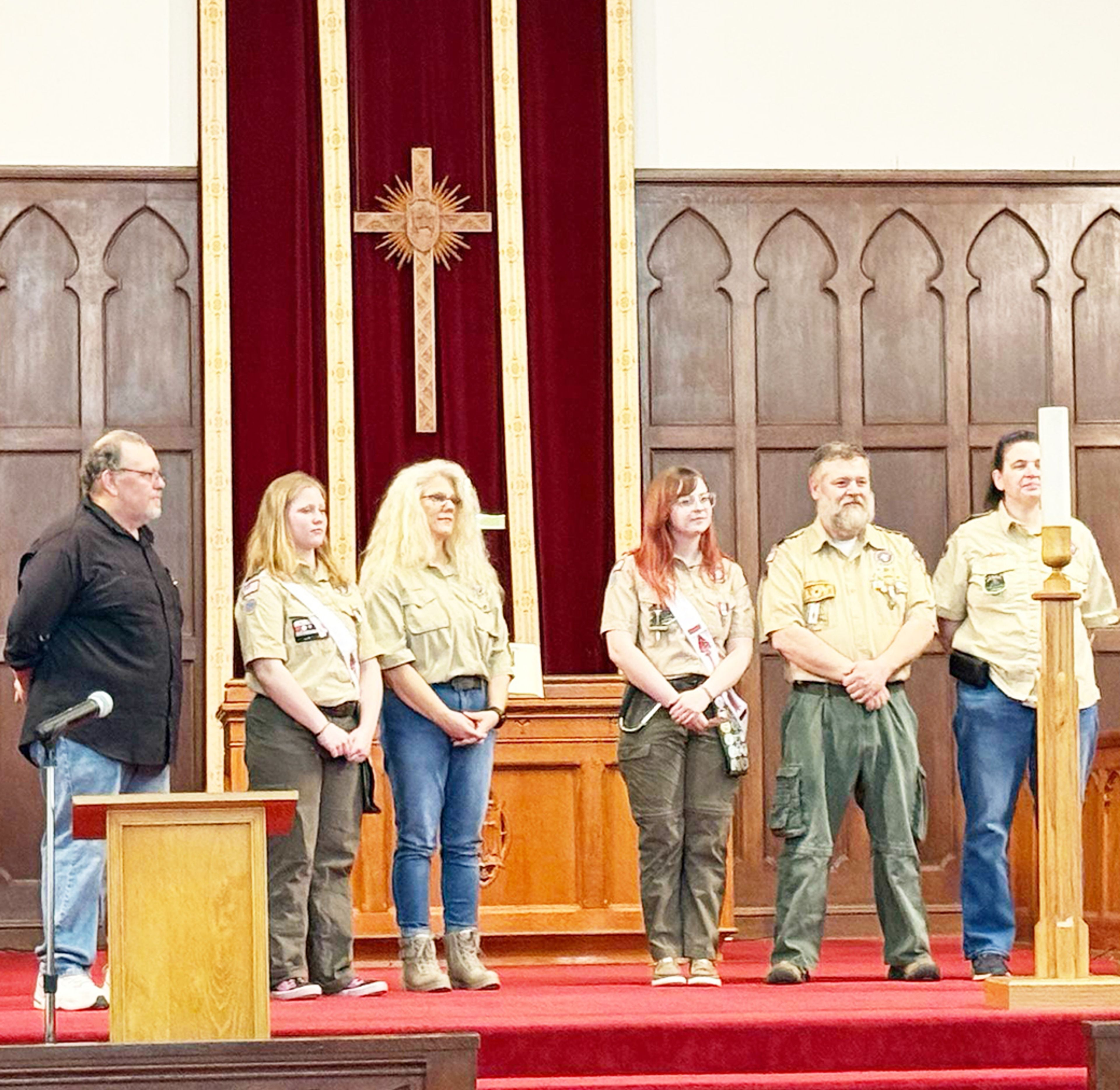 Eagle Scouts pinned