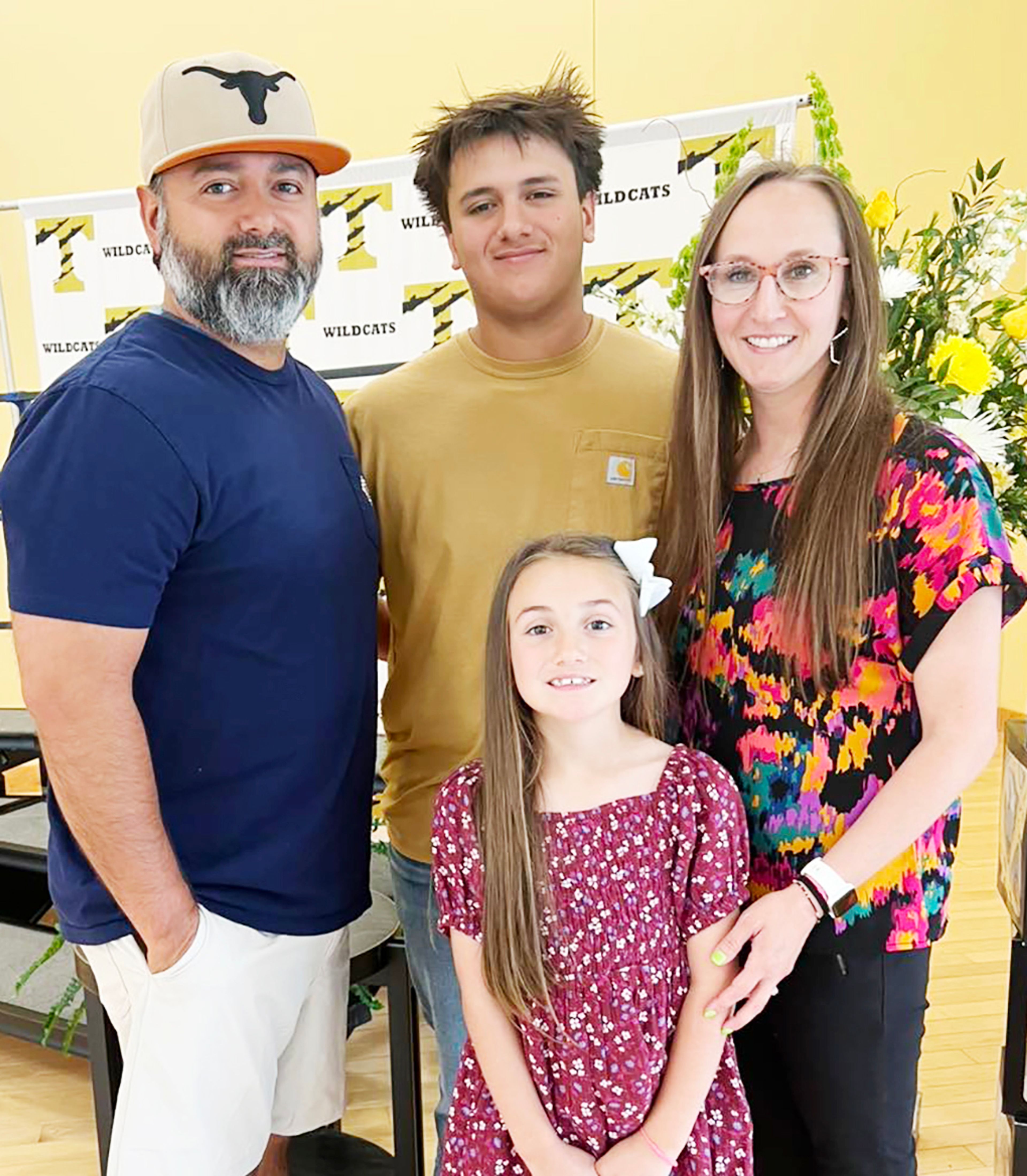 Trumann School District honors the Bentley family as Family of the Week for positive attendance and behavior  