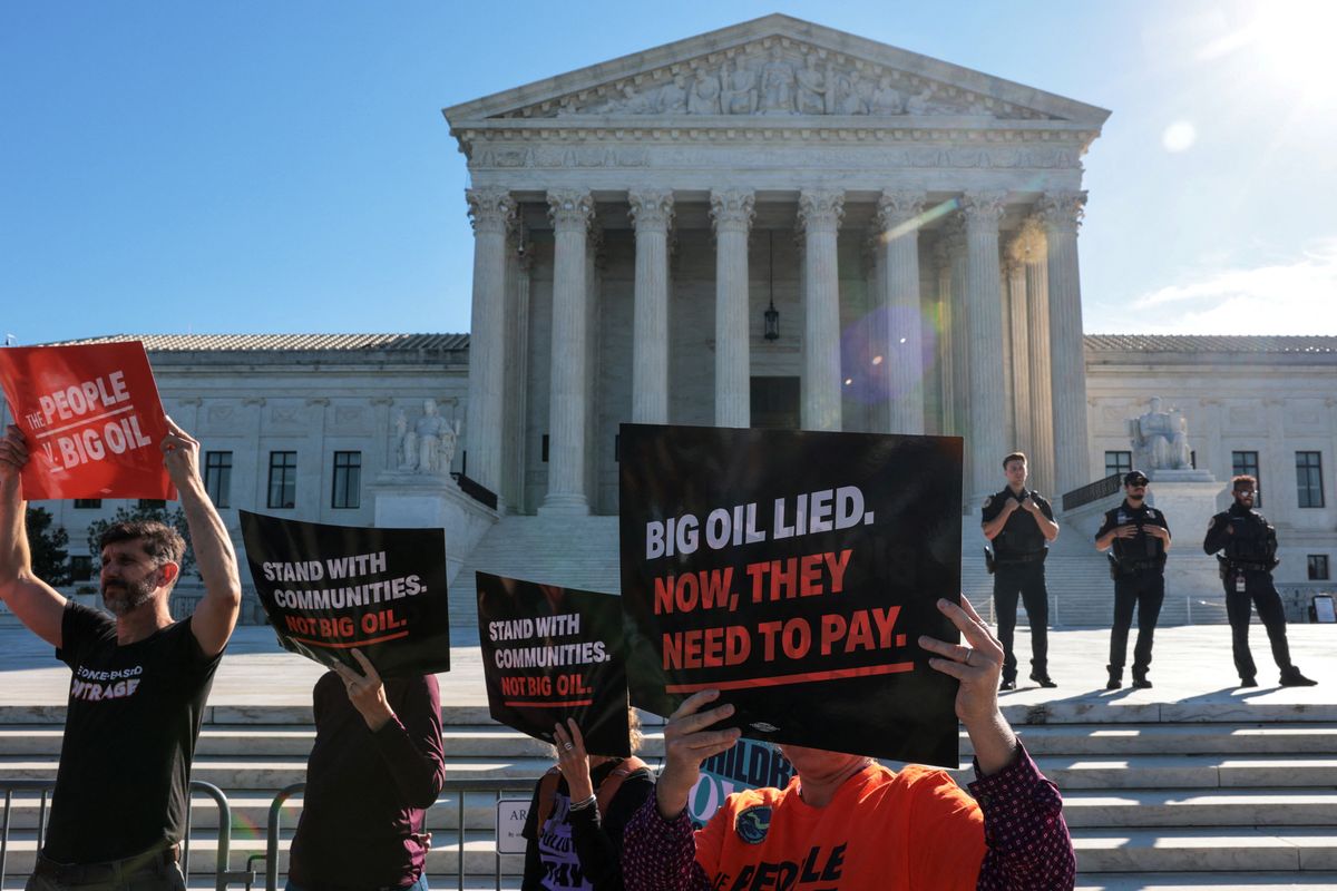 Supreme Court wrestles with oil companies' bid to scuttle cl...
