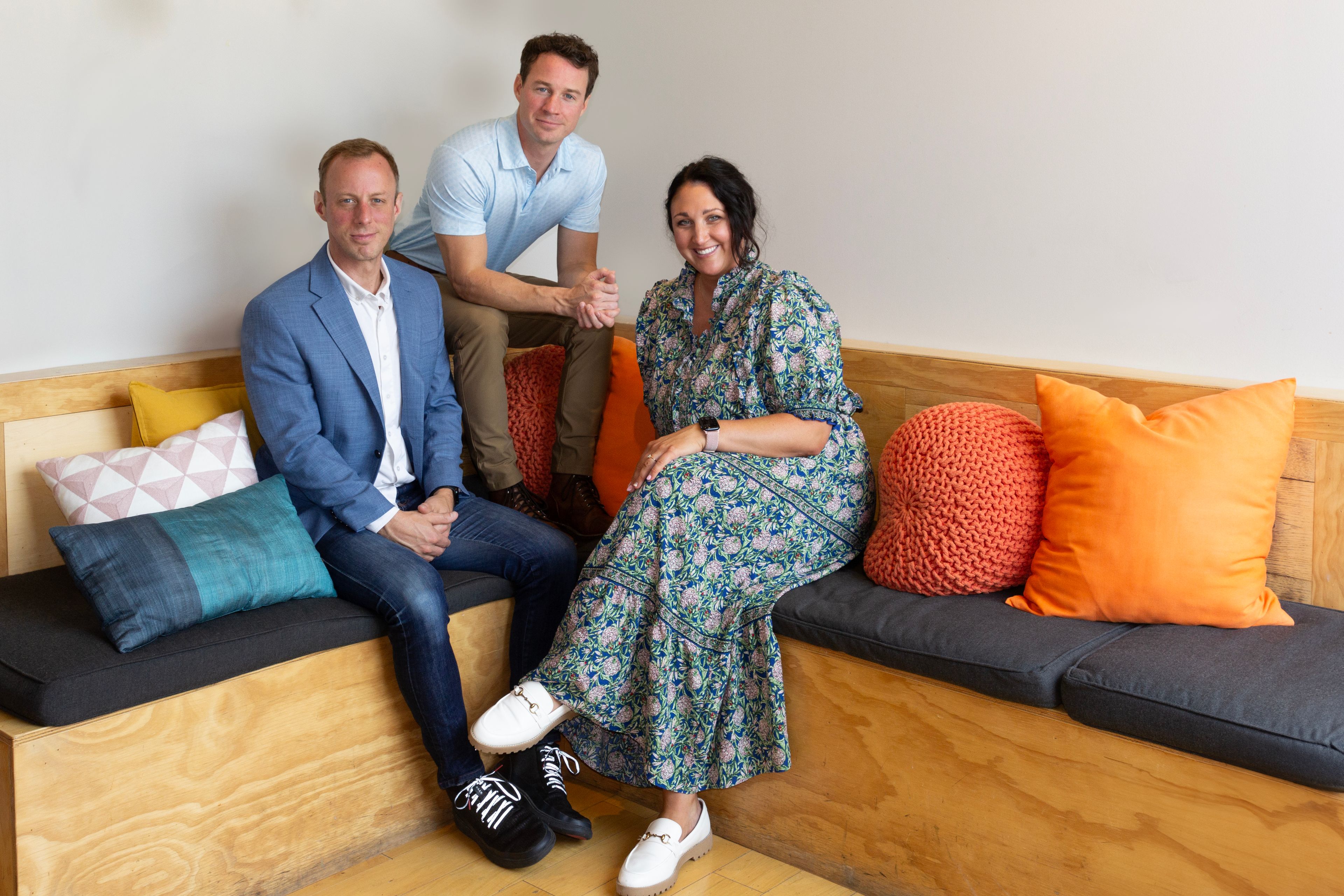 Swipesum leadership, from left, Stephen Seaman, Michael Seaman and Natasha Peebles, pose for the photo. Their business was recently chosen by vendors as top in its class according to Entrepreneur magazine.