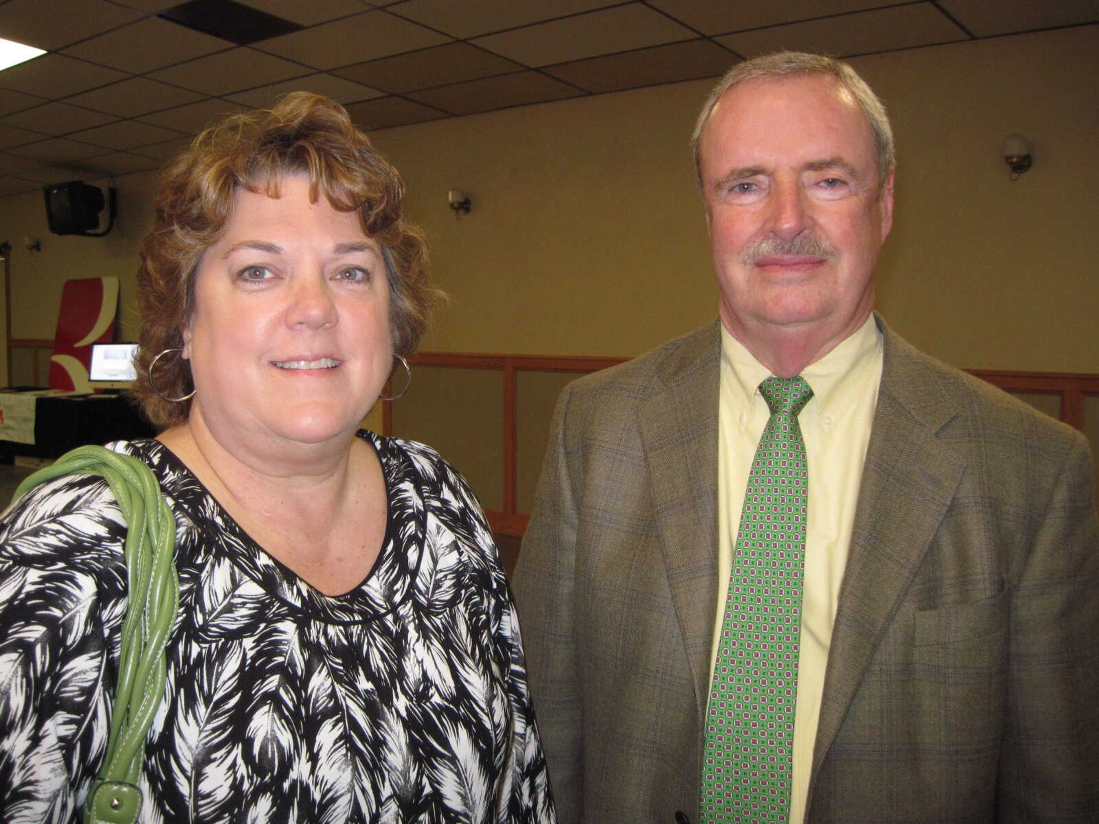 BRIAN BLACKWELL ~ bblackwell@semissourian.com 

Terri Tomlin and Dr. Ron Anderson attended the Jackson Chamber of Commerce Educator of the Year Banquet at the Knights of Columbus Hall in Jackson on Thursday, April 8, 2010.