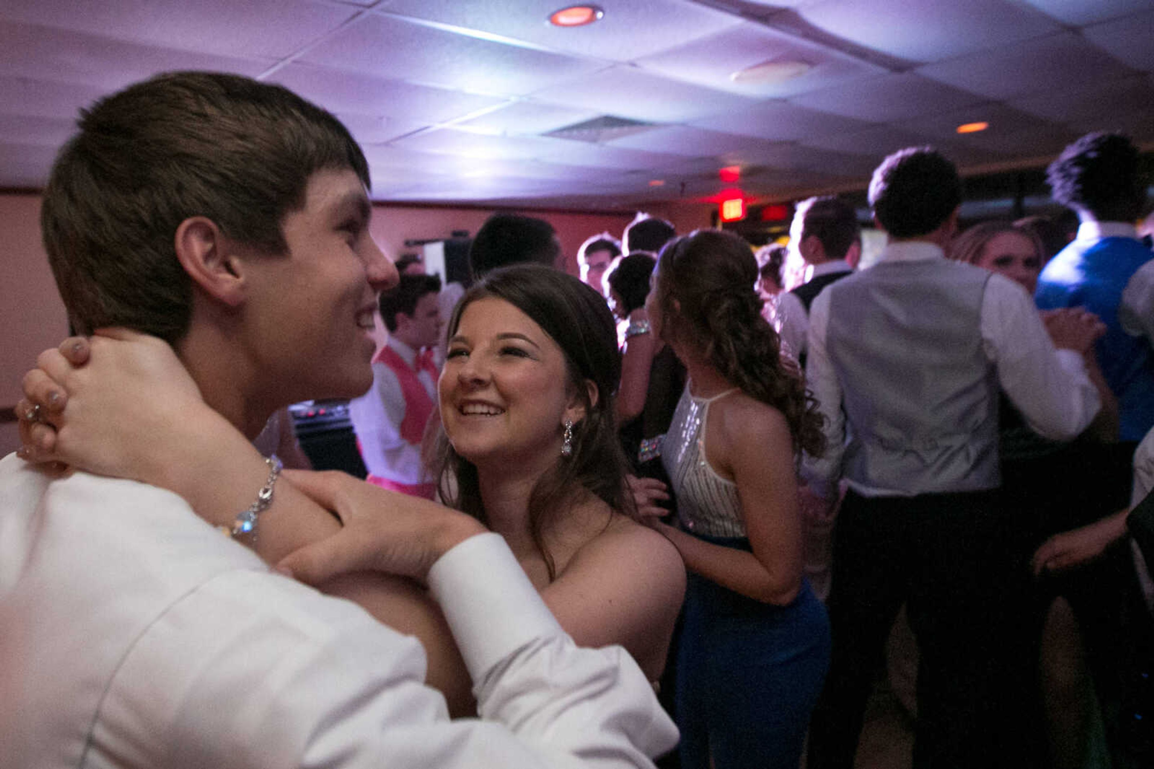 GLENN LANDBERG ~ glandberg@semissourian.com

Students take to the dance floor during the Saxony Lutheran High School's "Classique Magnifique" prom, Saturday, April 23, 2016, at the Cape Girardeau Elks Lodge.