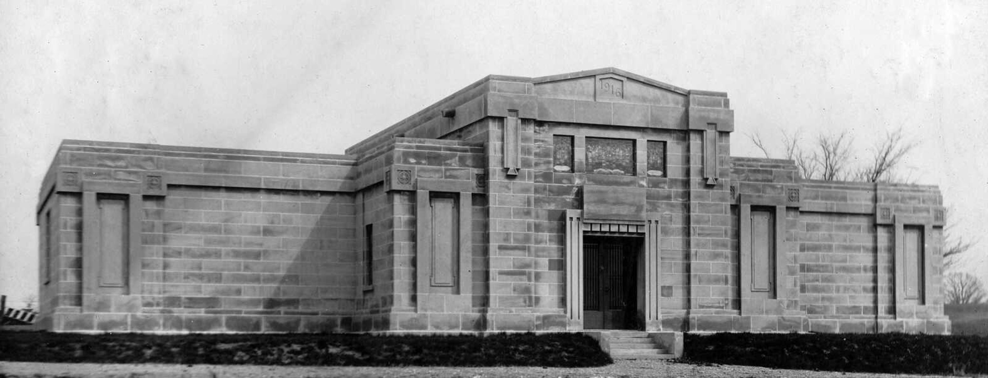 Mausoleum in New Lorimier Cemetery.