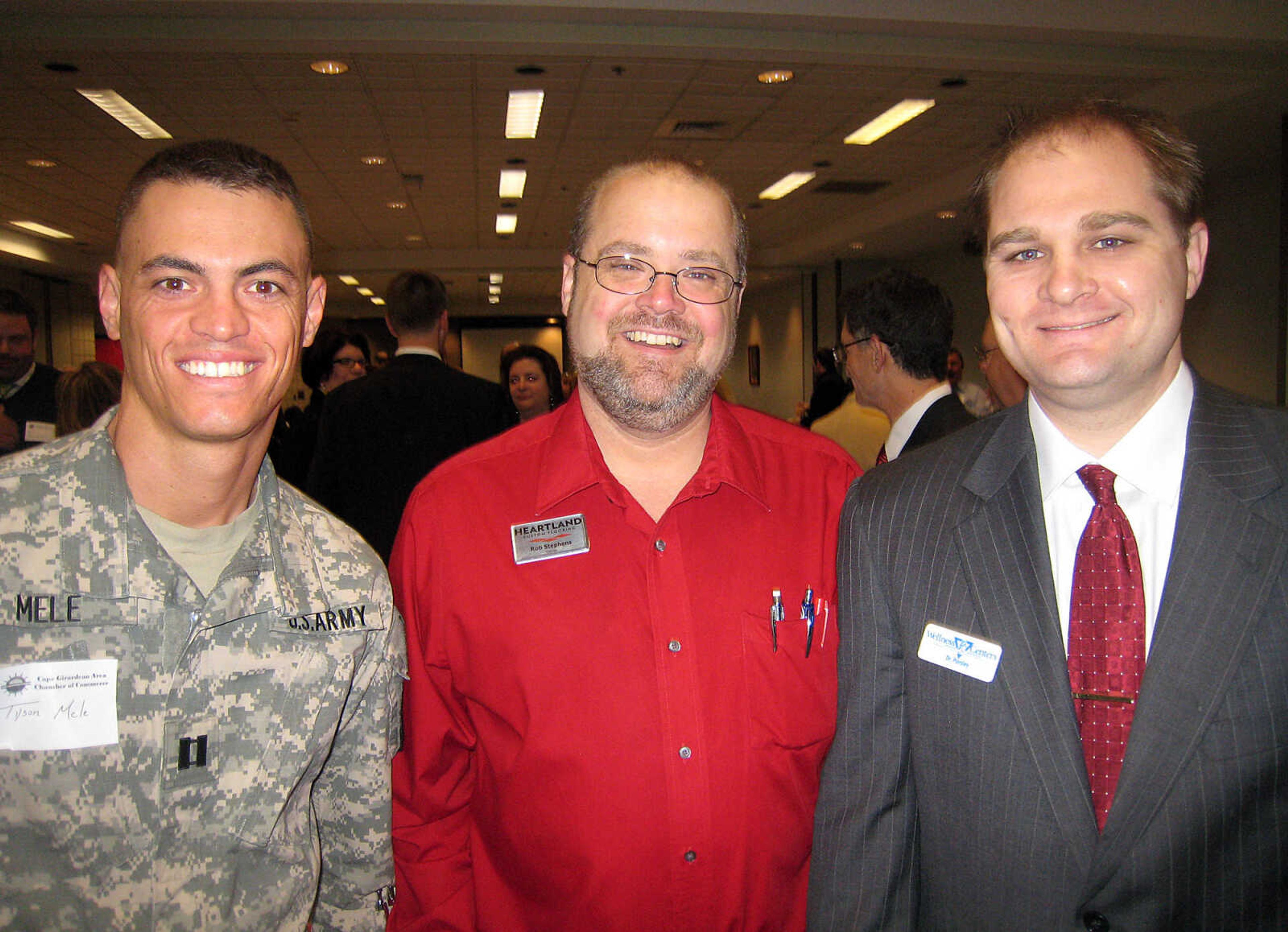 Cpt. Tyson Mele, U.S. Army, Southeast Missouri State University
Rob Stephens, Heartland Custom Flooring
Dr. Greg Pursley, PC Wellness Centers