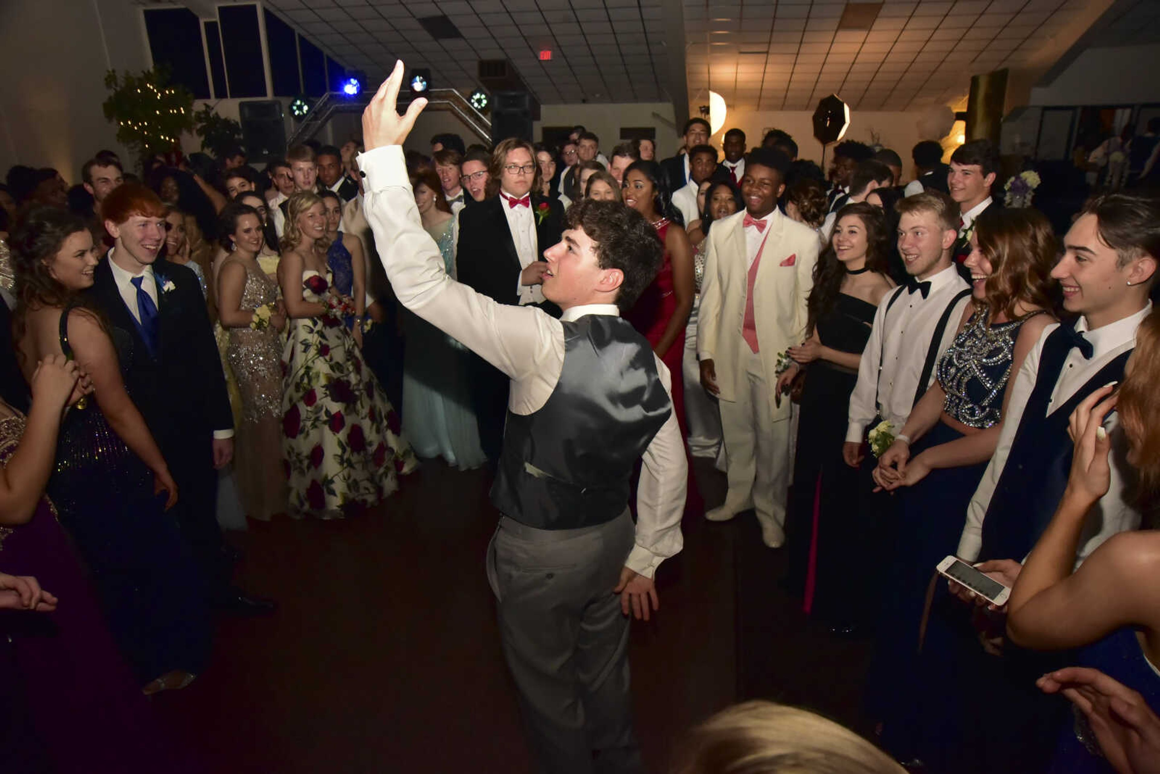 Cape Central students dance during the Cape Girardeau Central prom Saturday, April 29, 2017 at Ray's Plaza Conference Center in Cape Girardeau.