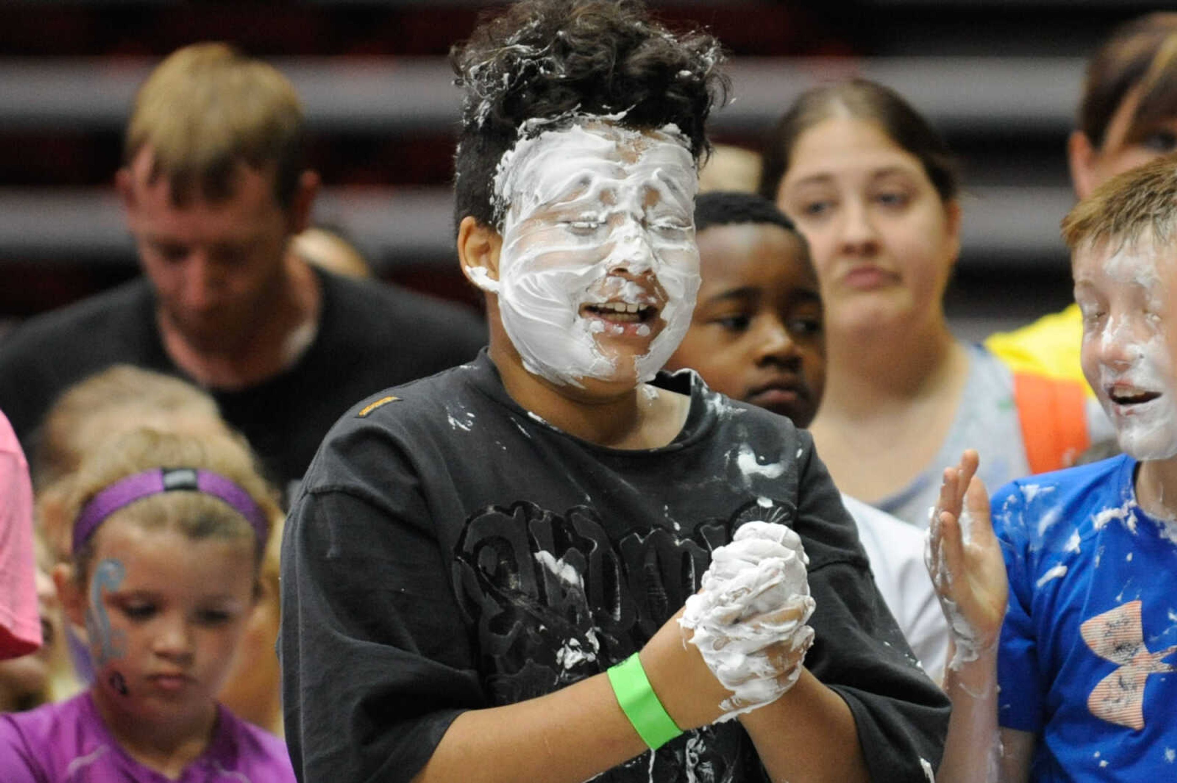 GLENN LANDBERG ~ glandberg@semissourian.com


Children wait at the beginning of the Shaving Cream Crawl during the Messy Morning event Saturday, April 30, 2016 at the Show Me Center.