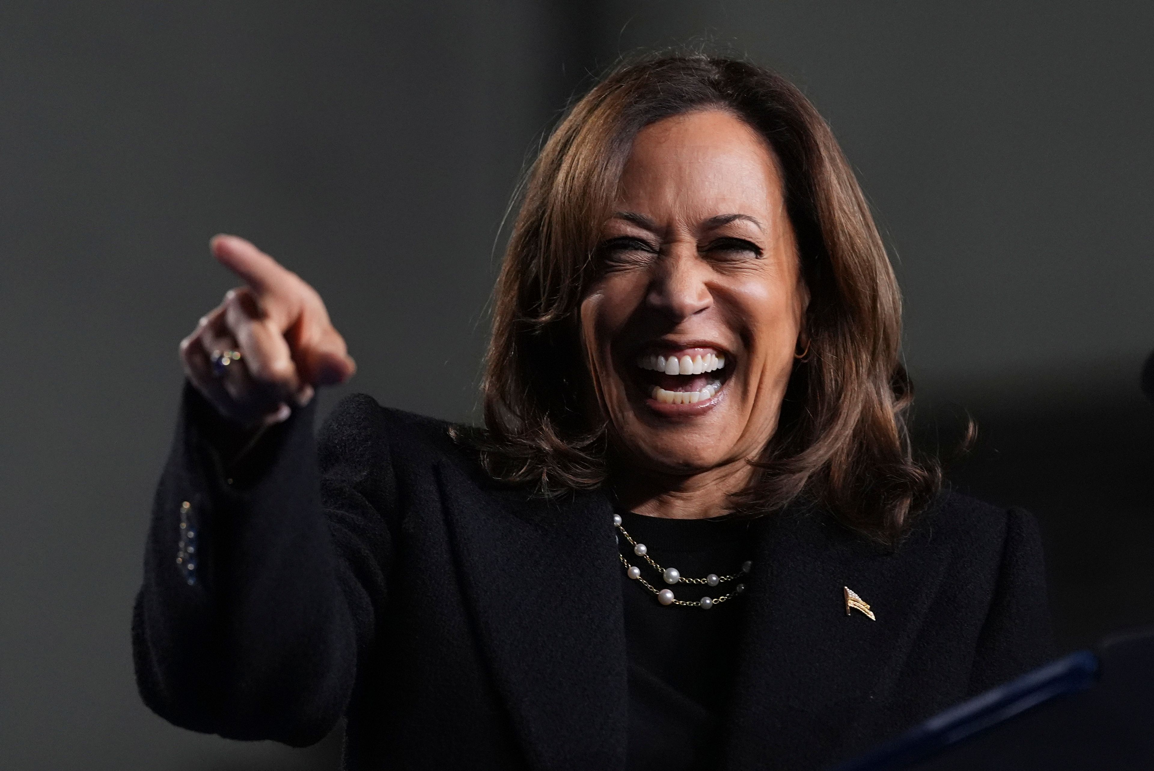 Democratic presidential nominee Vice President Kamala Harris speaks during a campaign rally in Memorial Hall at Muhlenberg College in Allentown, Pa., Monday, Nov. 4, 2024. (AP Photo/Jacquelyn Martin)