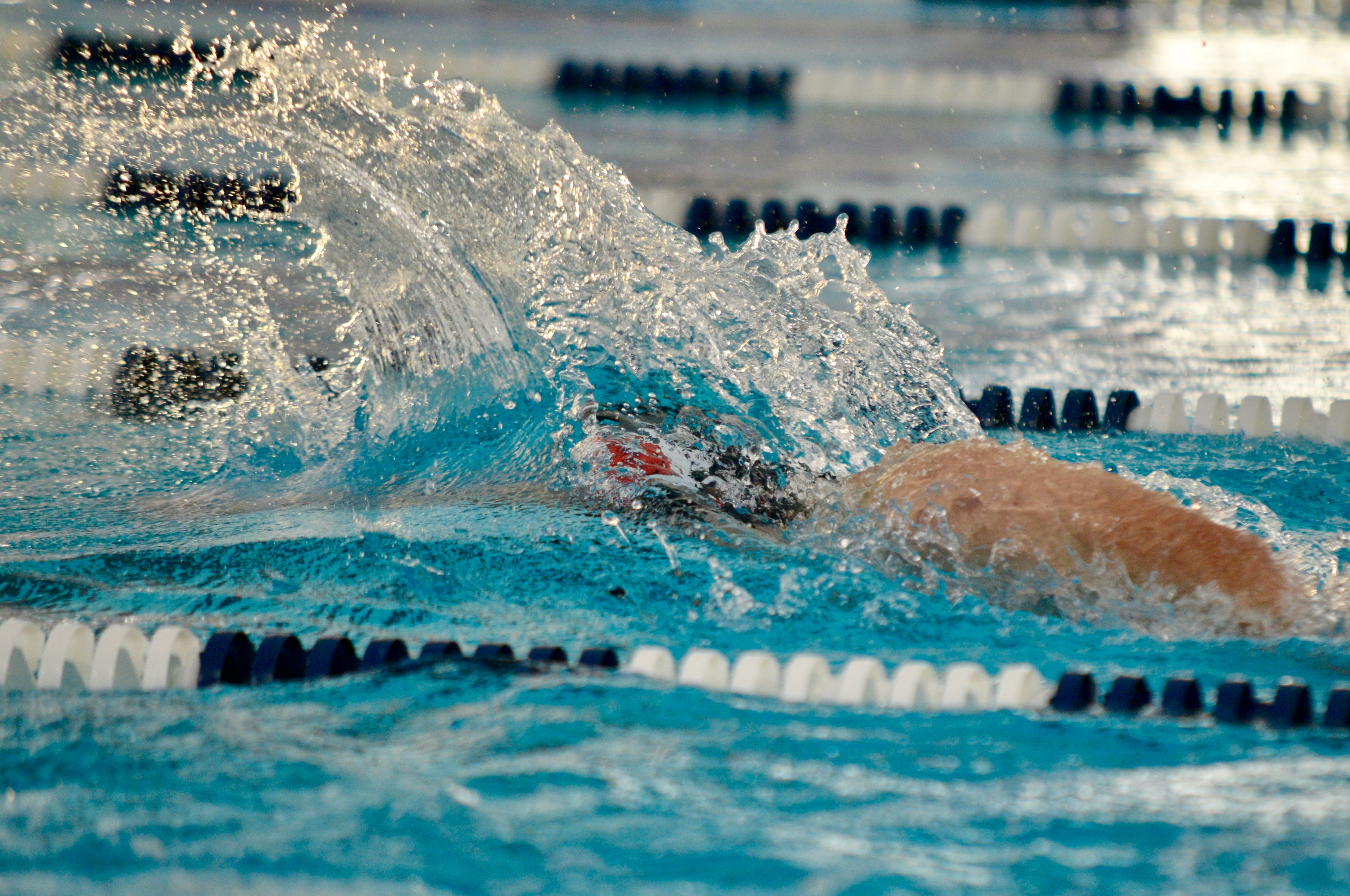 Jackson's Wade Lavalle swims underwater against Notre Dame on Monday, Oct. 28, at the Cape Aquatic Center.