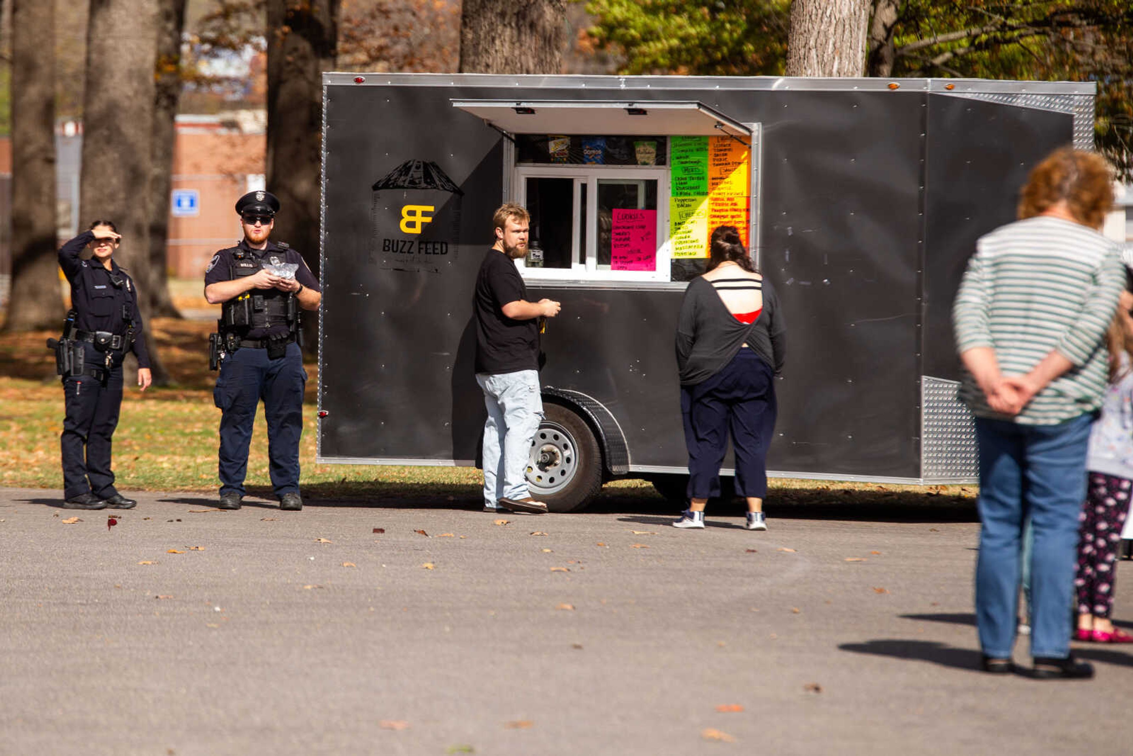 Police officers attend the Food Truck Rally&nbsp;on Saturday, Nov. 5 at Arena Park.