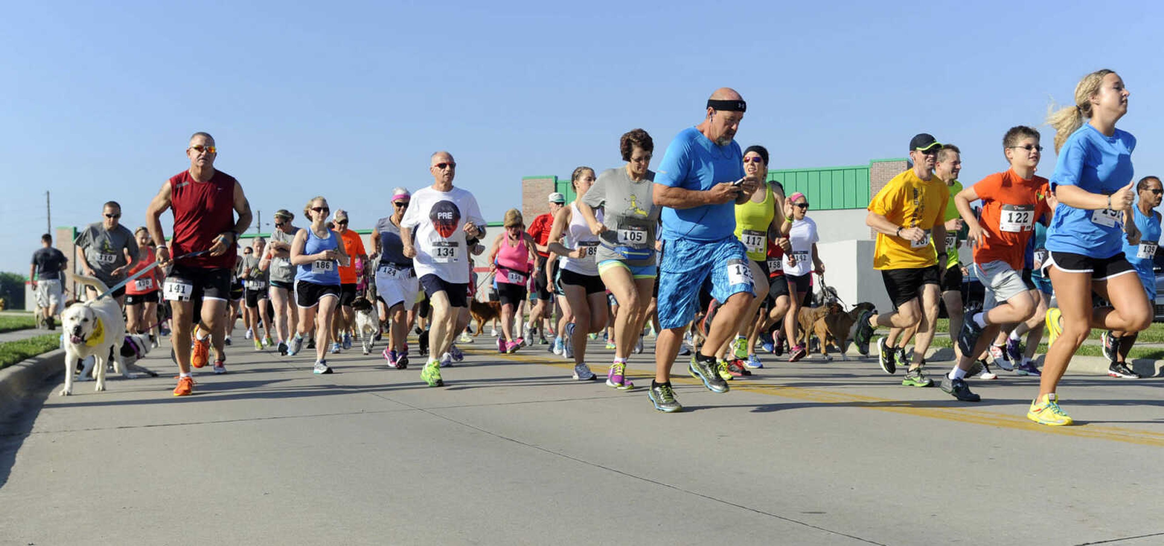 Furry 5K and one-mile Fun Walk Saturday, June 6, 2015 in Cape Girardeau.