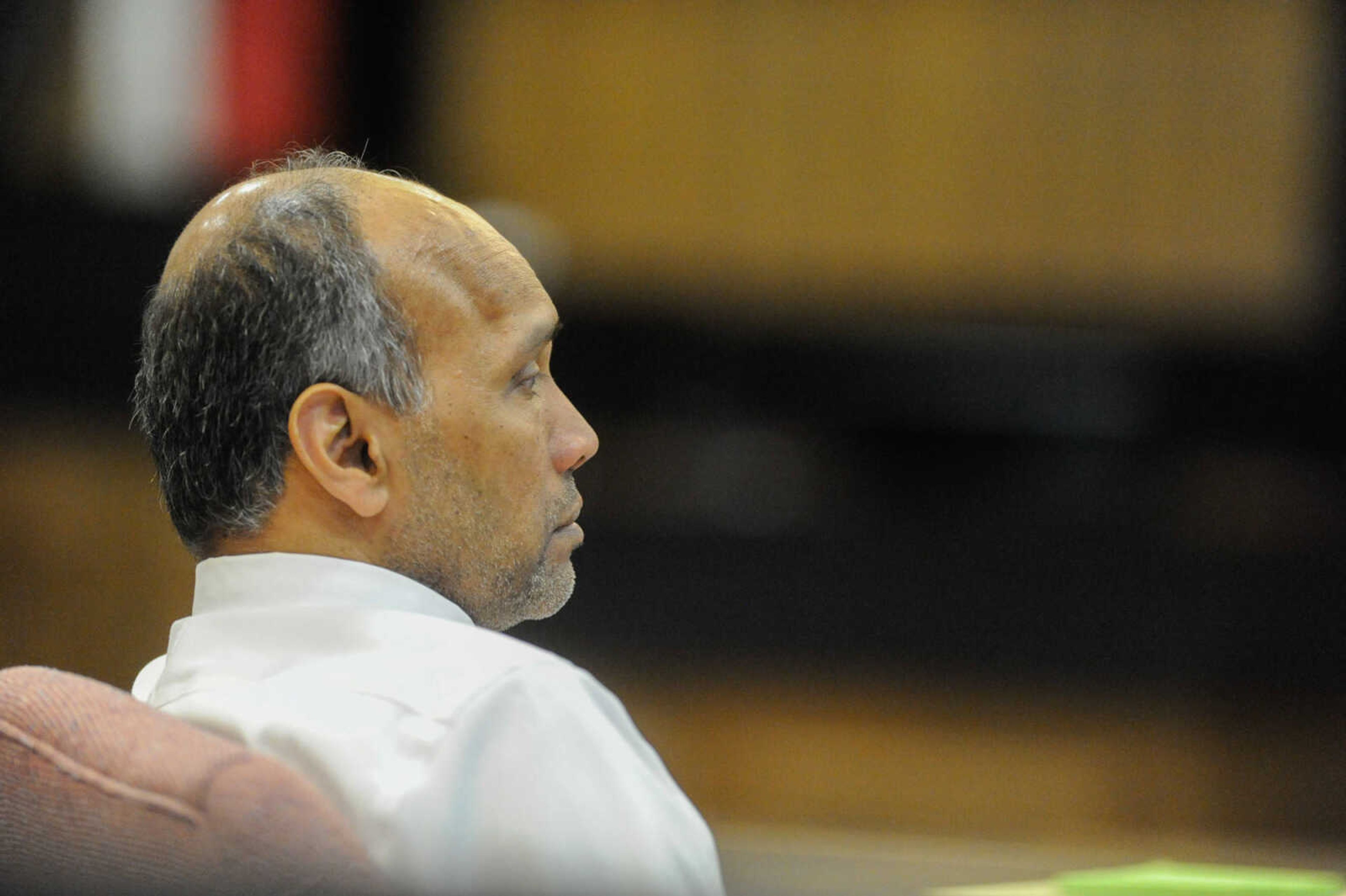 GLENN LANDBERG ~ glandberg@semissourian.com


George Joseph listens to closing statements during his double-murder trial, Thursday, July 23, 2015, at the Cape Girardeau County Courthouse in Jackson, Missouri. Joseph was found guilty of 2 counts of first-degree murder.