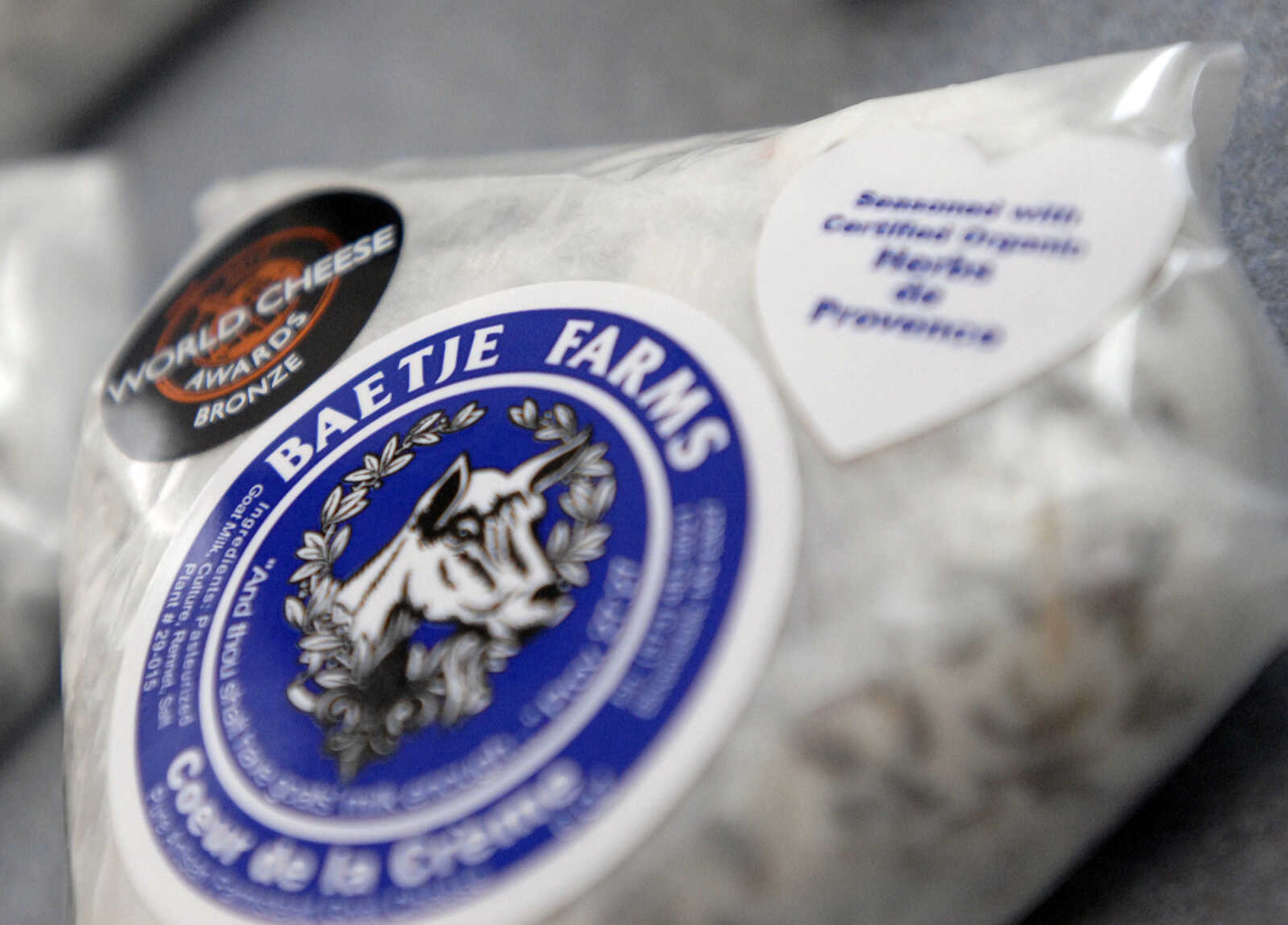 LAURA SIMON ~ lsimon@semissourian.com
An award winning heart shaped Coeur de la Creme, pure artisan goat cheese Wednesday, Dec. 14, 2011 at Baetje Farms in Bloomsdale, Mo.