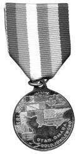 The Normandy Medal of the Jubilee of Liberty was awarded in 1999 to veterans who participated in the Normandy Invasion from June 6 to Aug 31, 1944. (Submitted by Raymond Niswonger).