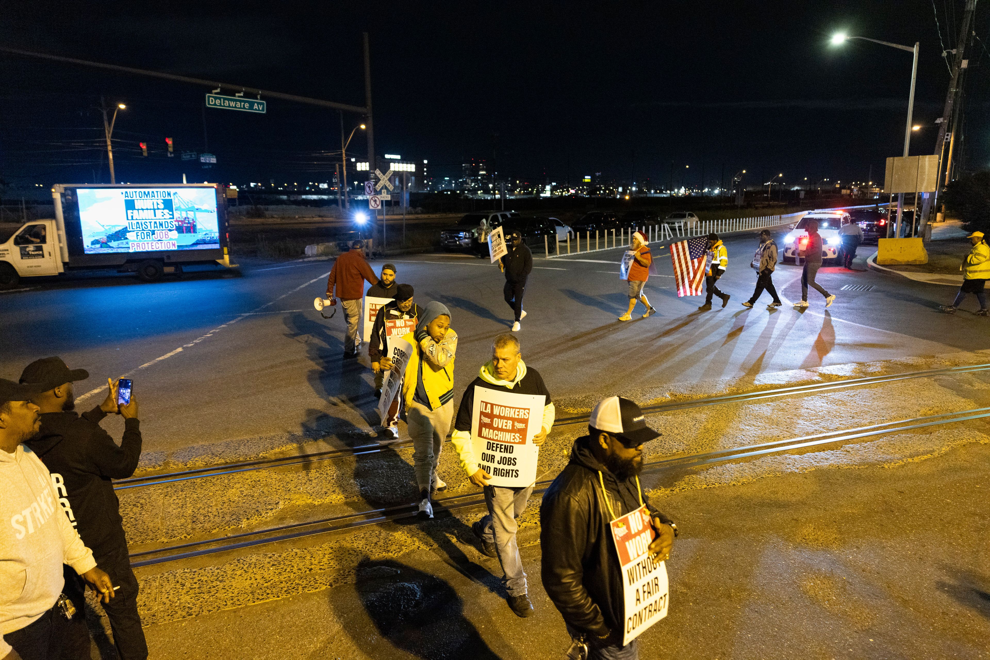 Dockworkers at ports from Maine to Texas go on strike, a standoff risking new shortages