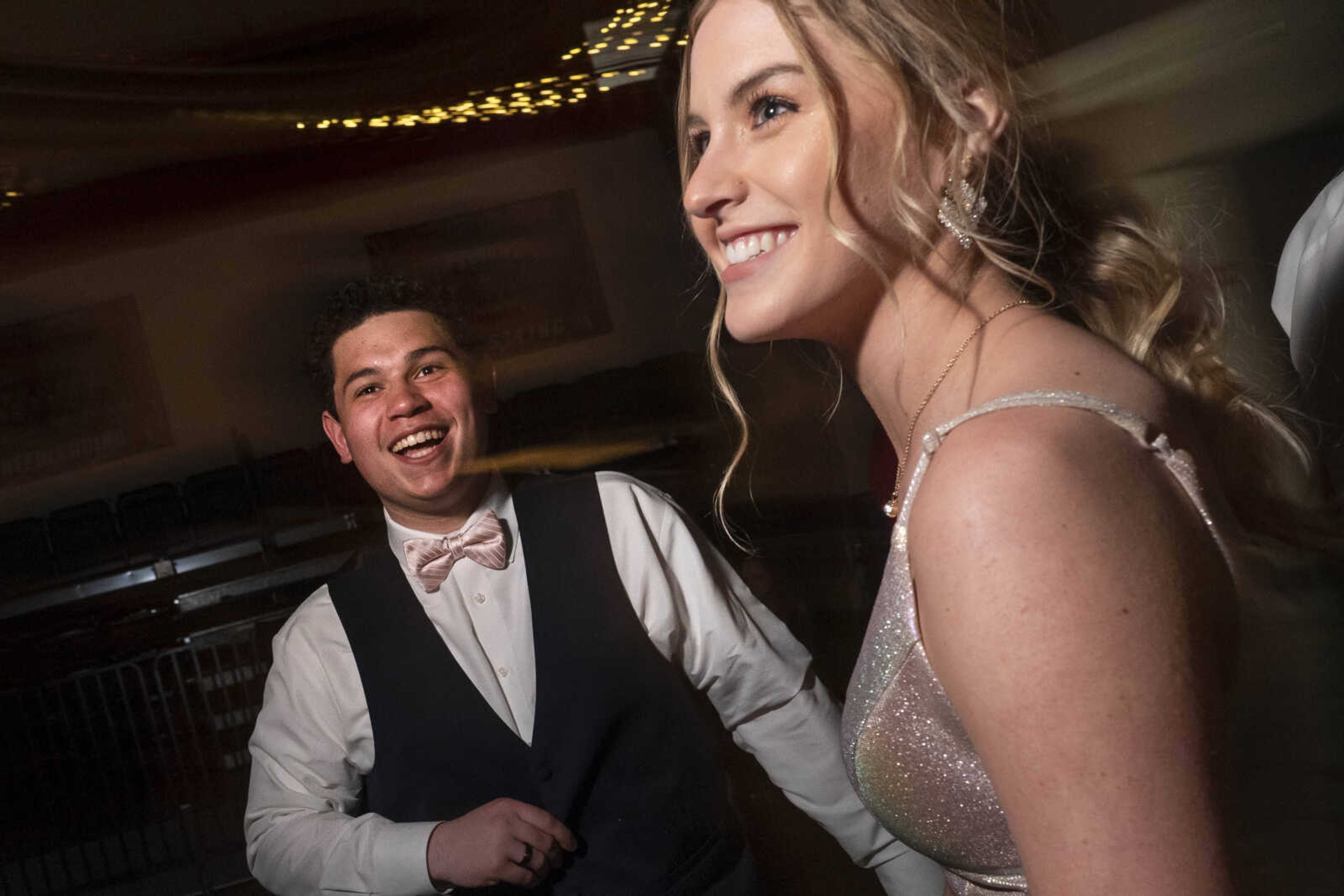 Carly Welch, right, and Cameron McClellan dance during prom Saturday, May 1, 2021 at Jackson High School.