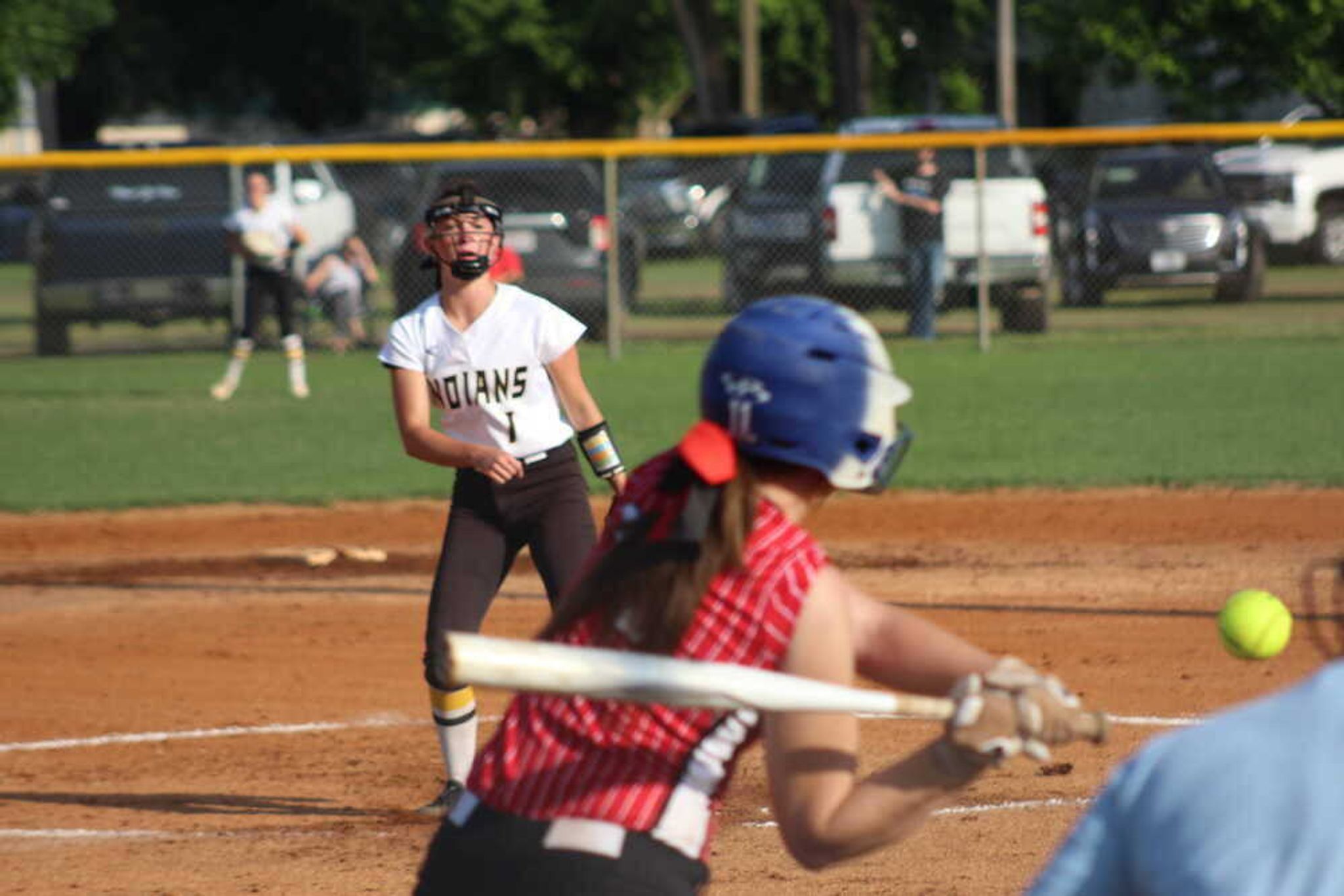 Kennett Lady Indian starting pitcher Handley McAtee in the circle at a recent tournament.