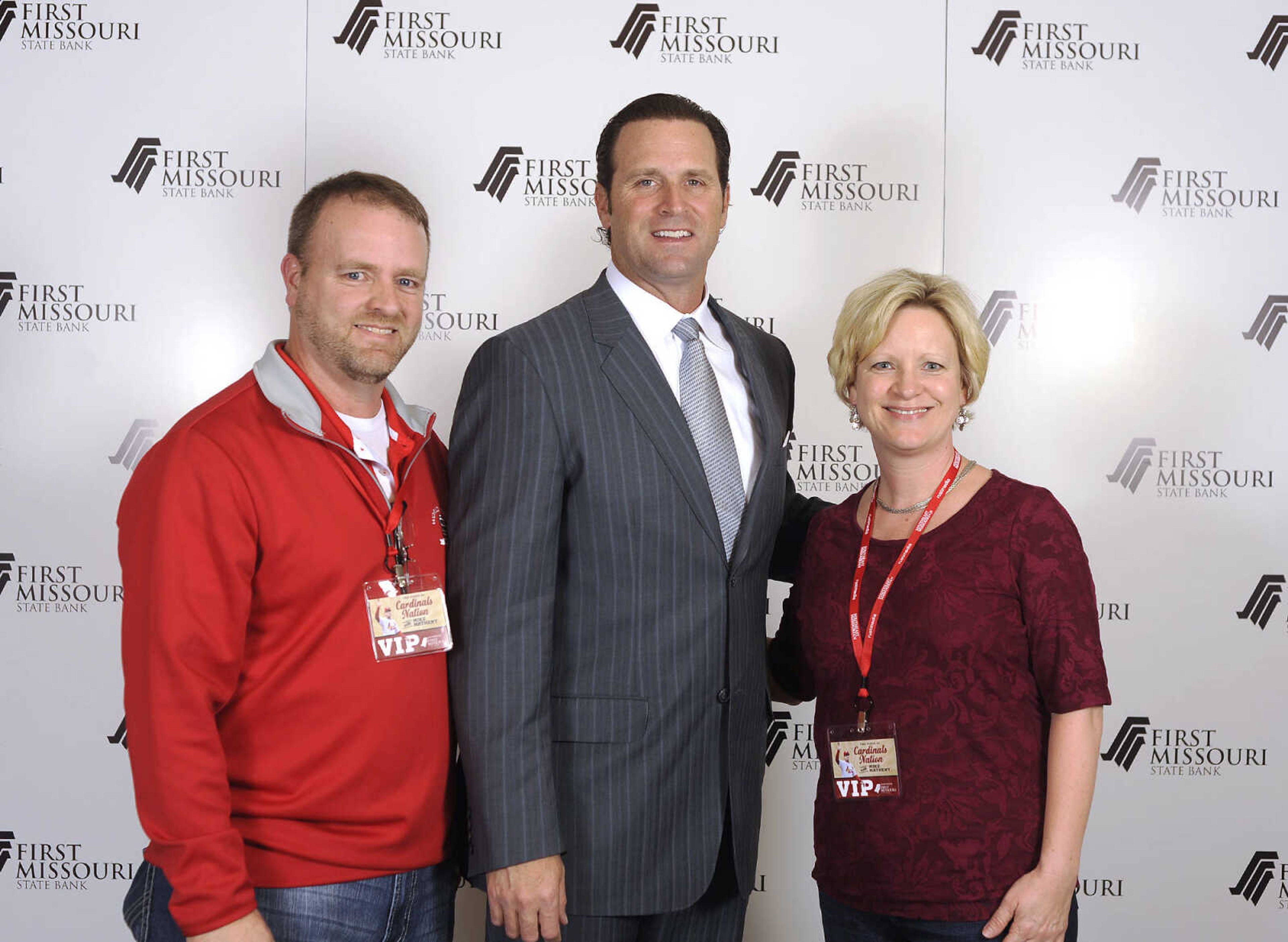 LAURA SIMON ~ lsimon@semissourian.com

Mike Matheny, manager of the St. Louis Cardinals, poses with fans during a VIP reception, Wednesday, Dec. 2, 2015, at Southeast Missouri State University's River Campus. "The State of Cardinals Nation" was presented by First Missouri State Bank.