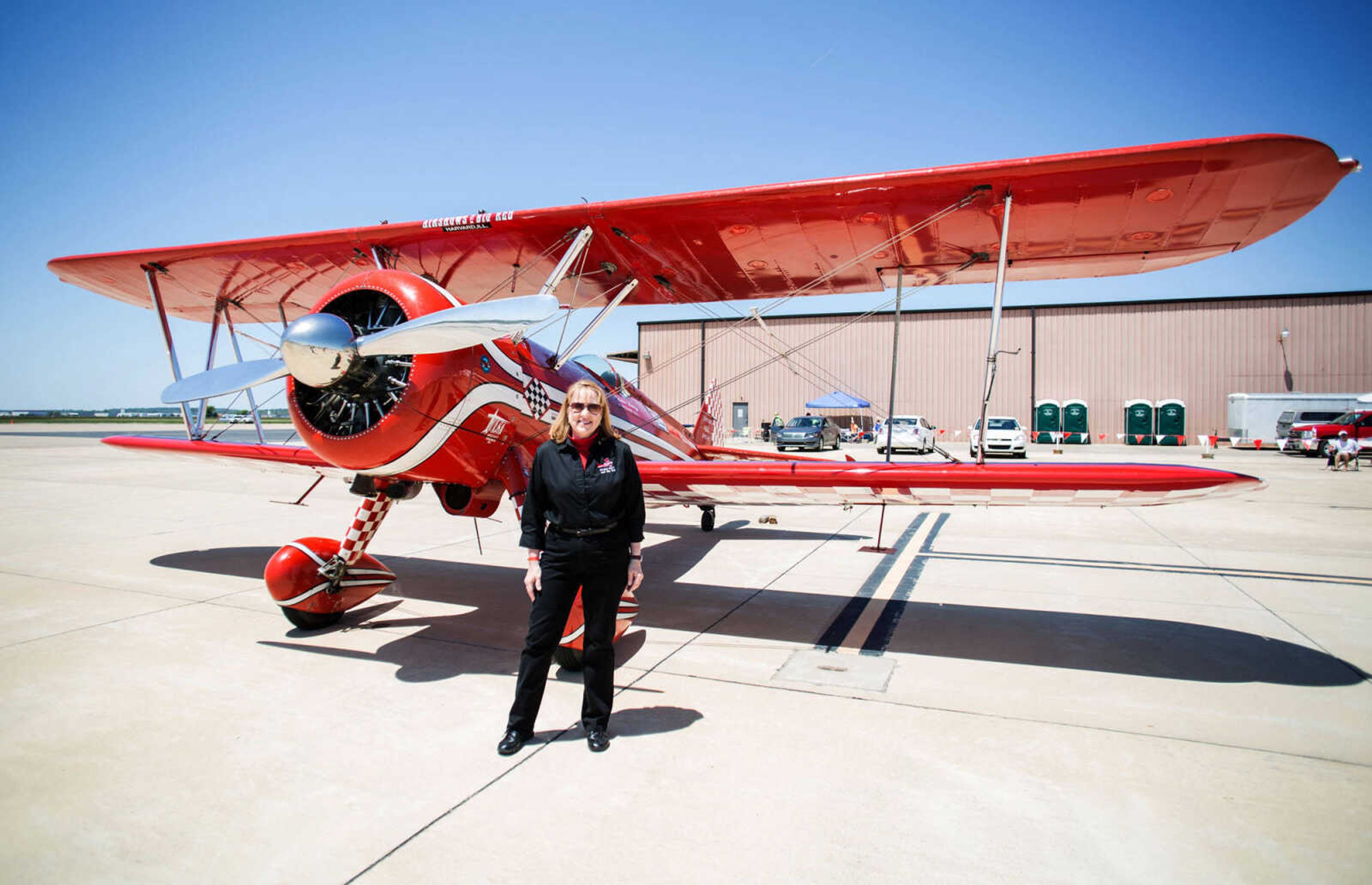 Wes Langston ~ photos@semissourian.com
Cape Girardeau Air Show 2014
Susan Dacy and her Super Stearman, "Big Red"