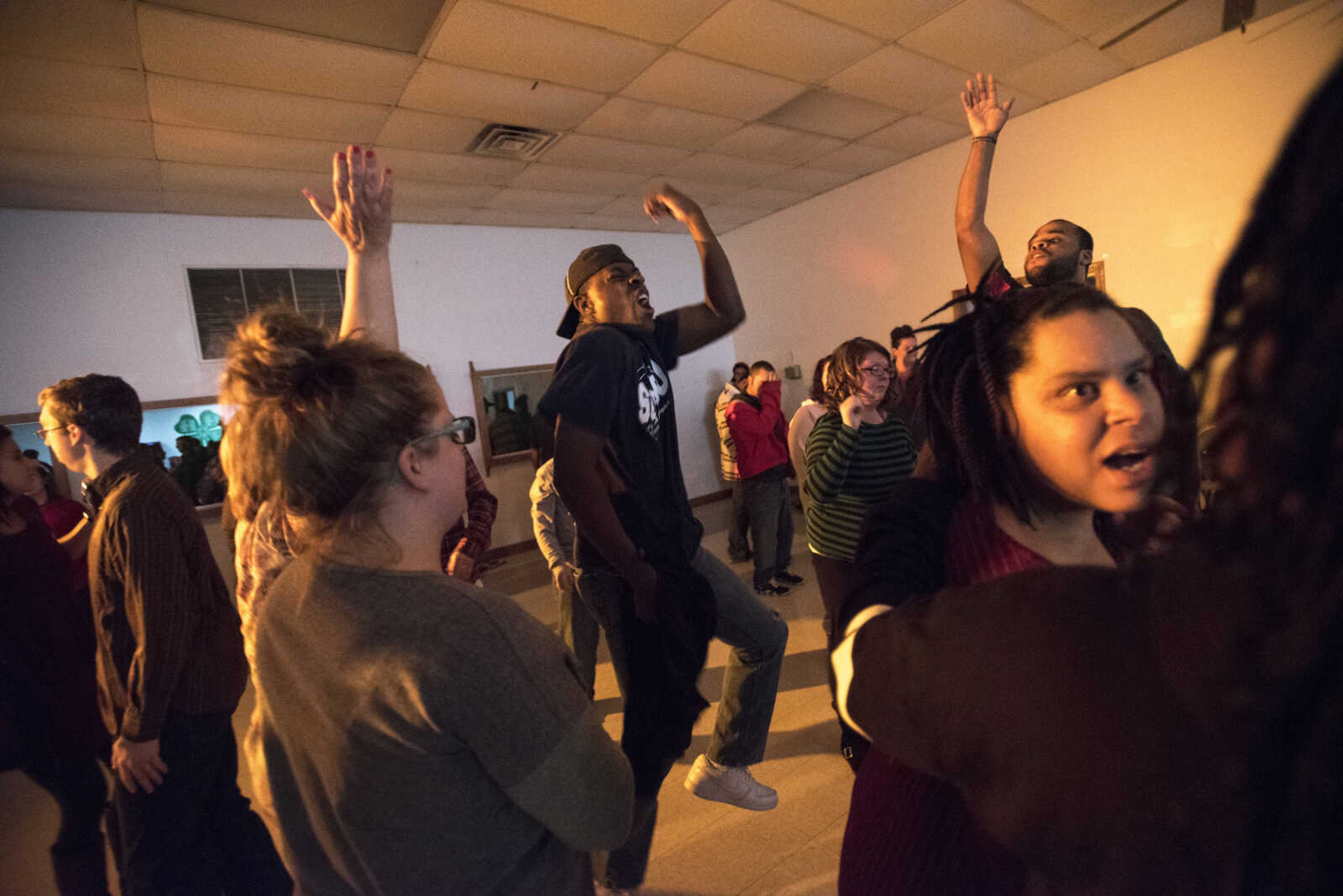 People dance during the S.T.A.R. Barnyard Dance in the 4-H Building at Arena Park Thursday, Nov. 16, 2017 in Cape Girardeau.