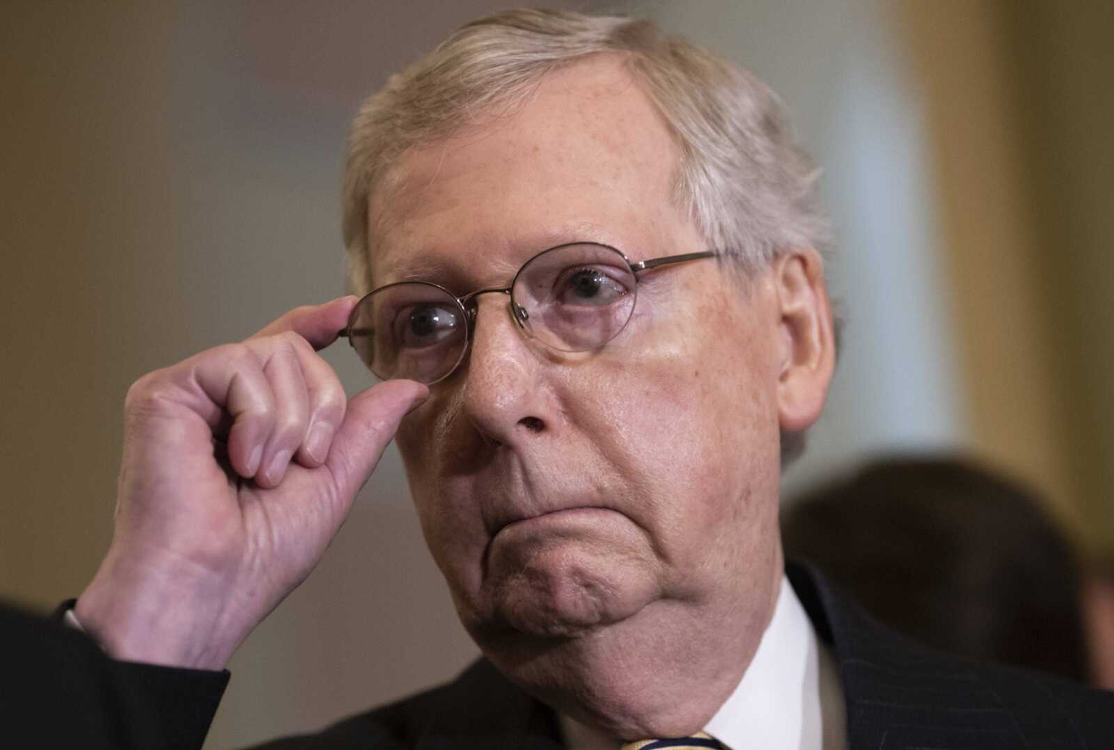 Senate Majority Leader Mitch McConnell, R-Ky., tells reporters he intends to cancel the traditional August recess and keep the Senate in session.