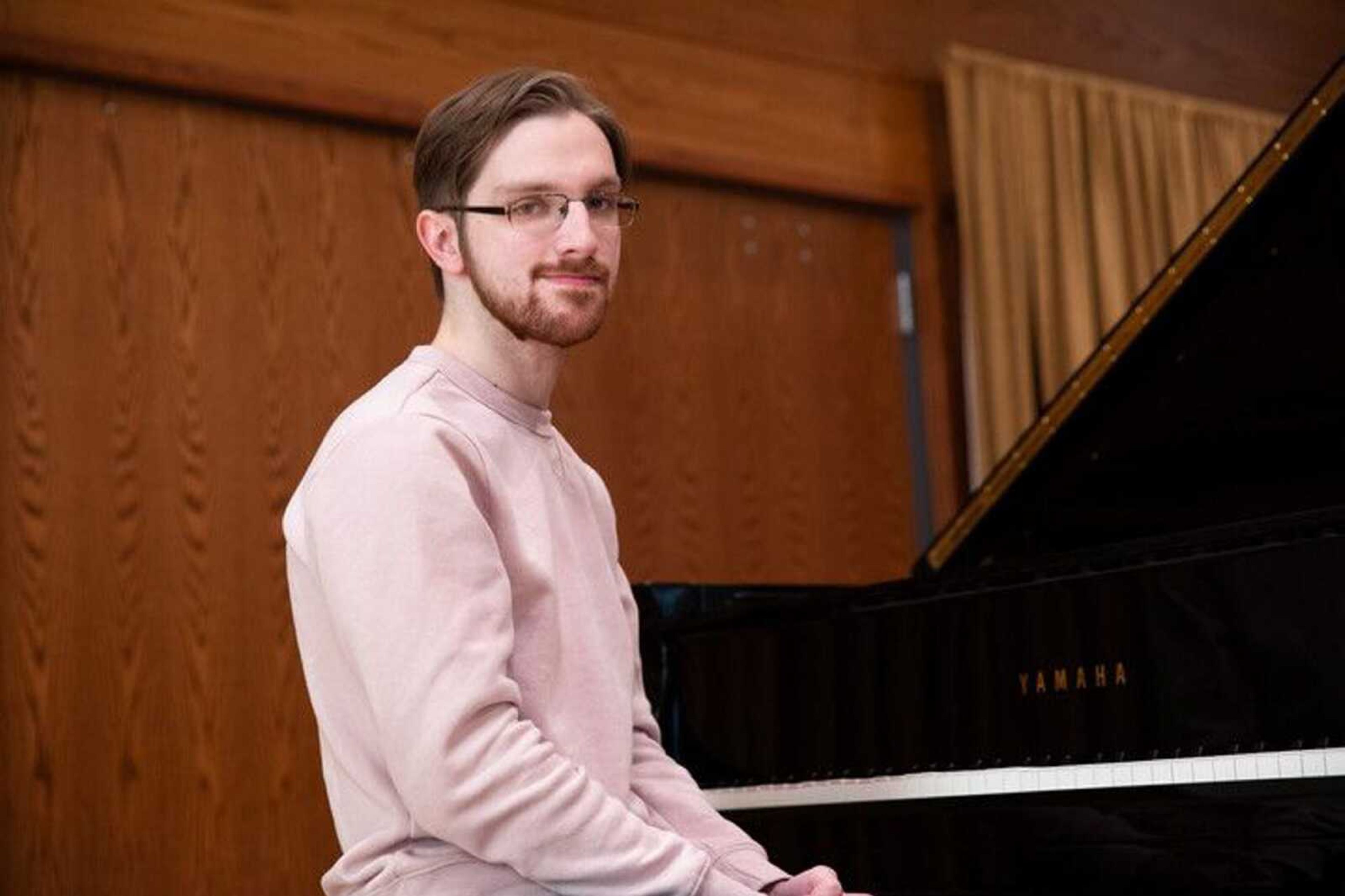 Southeast Missouri State University senior Landon Schnurbusch, an alum of St. Vincent dePaul High School in Perryville, Missouri, has turned Dow Jones stock market data into a musical compositiion using a Yamaha Disklavier piano.