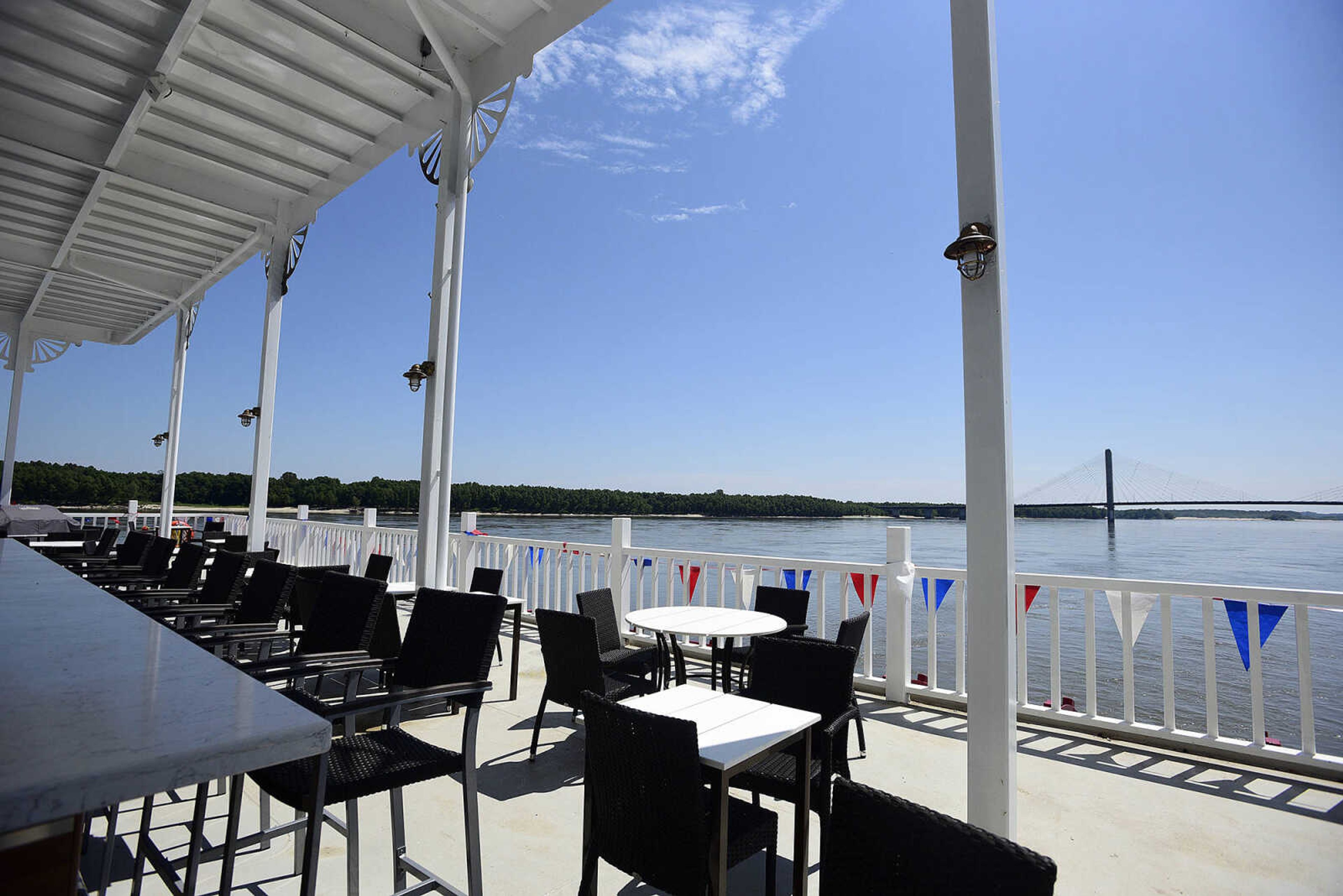 The American Duchess riverboat made a stop at Riverfront Park in downtown Cape Girardeau on Saturday, Aug. 26, 2017, during it's maiden voyage north own the Mississippi River.