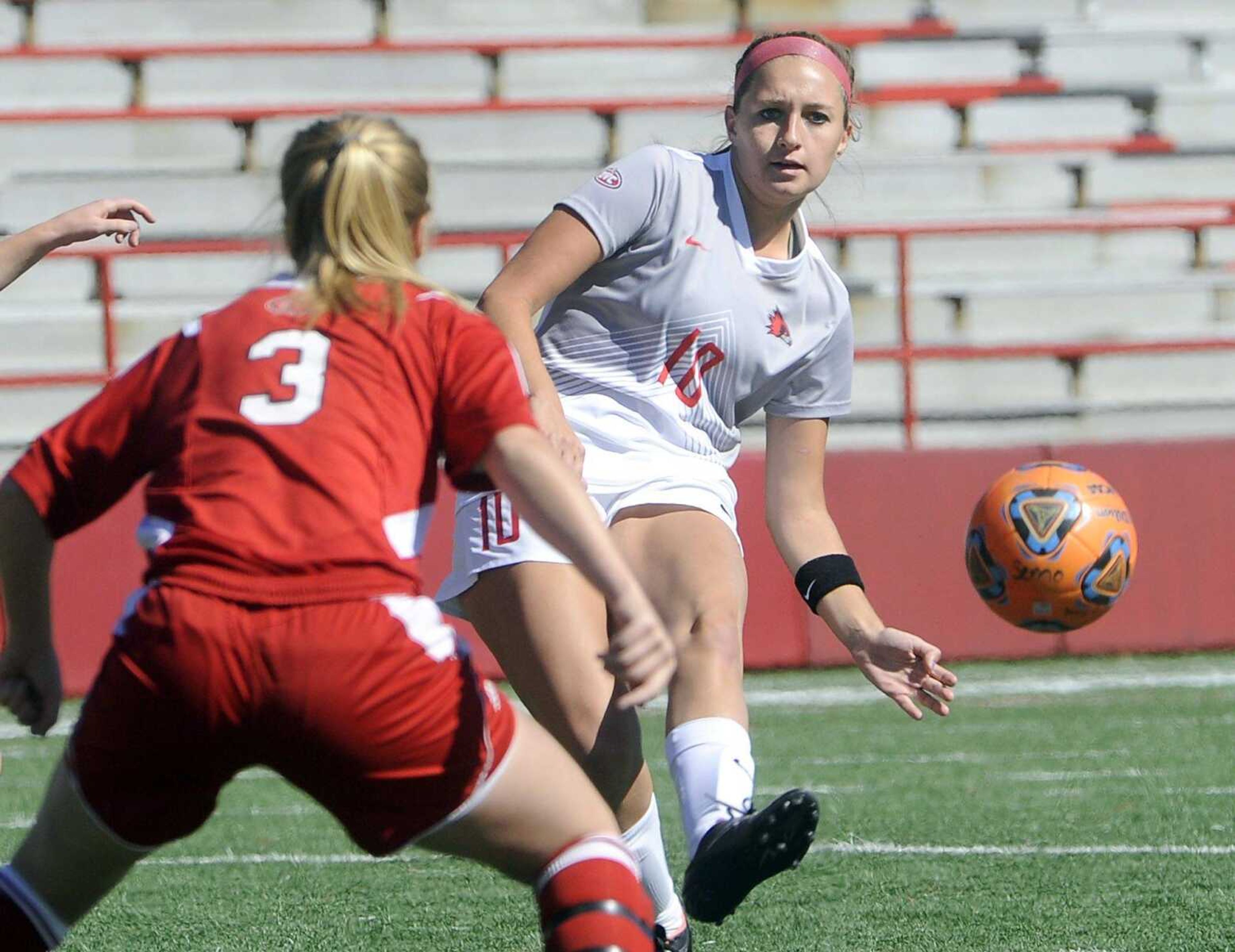 Junior midfielder/defender Paige Blankenheim is among the returning cast for the Redhawks.