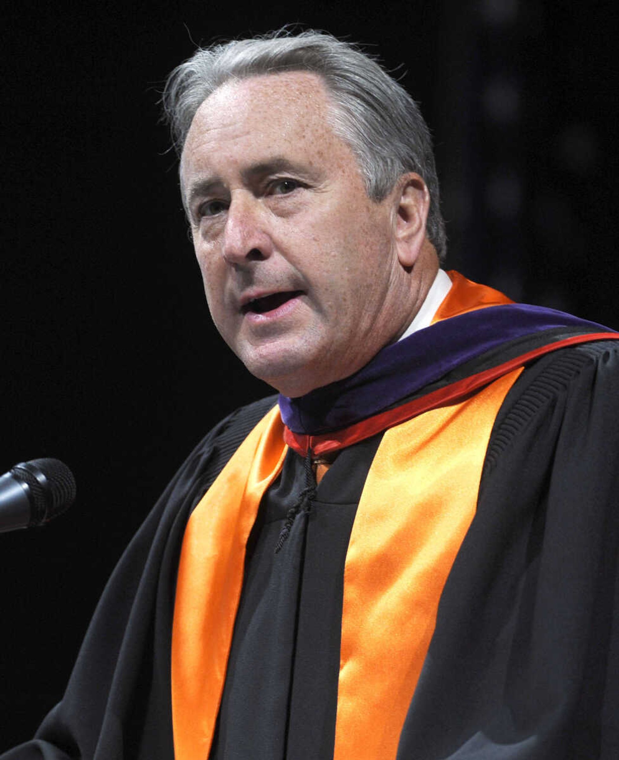 U.S. District Judge Stephen N. Limbaugh Jr. presents the commencement address for Central High School's Class of 2012 Sunday. (Fred Lynch)