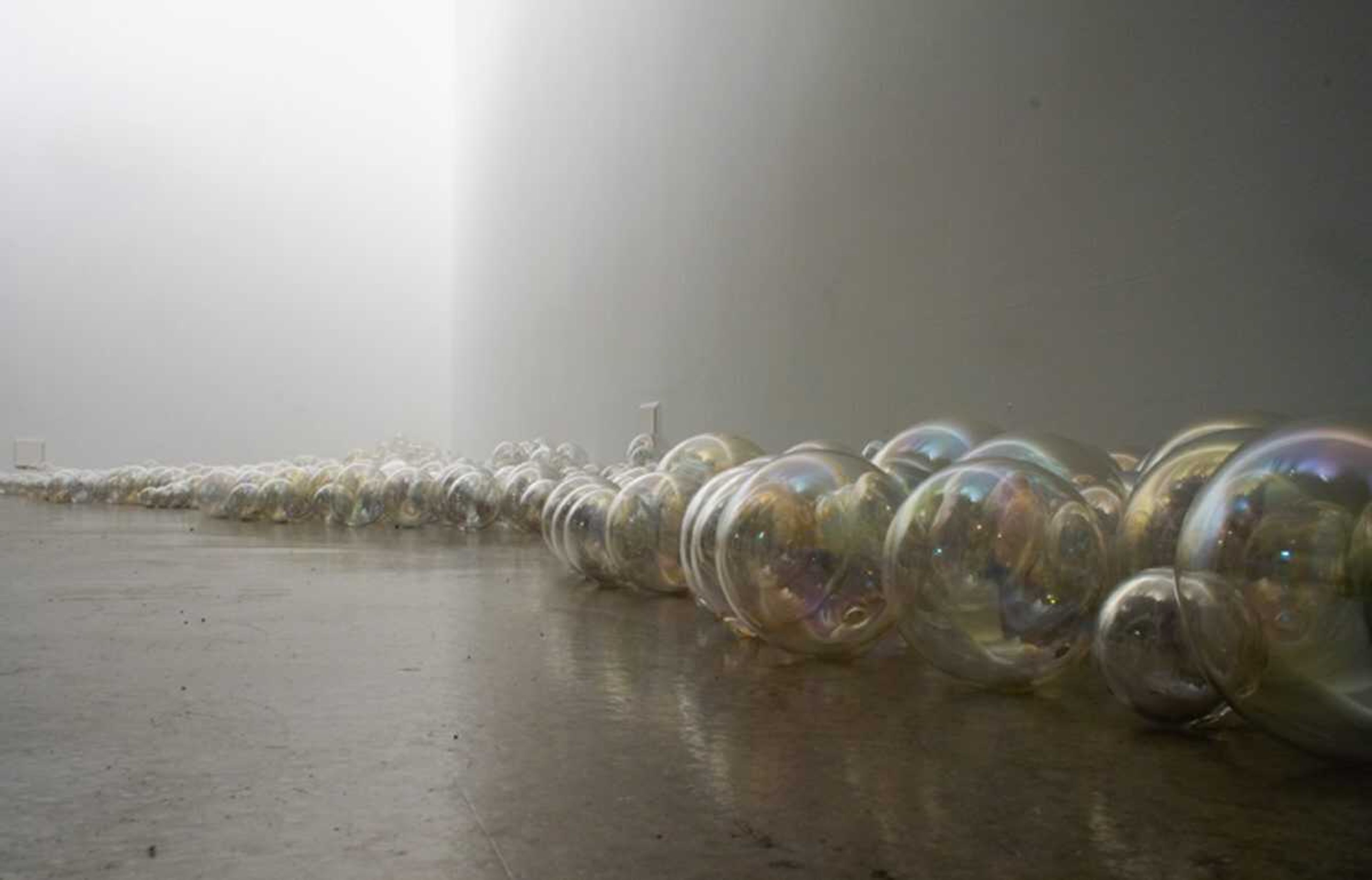 This undated image shows a detail of "10,000 Breaths," an art project by glass artist Nadine Saylor.