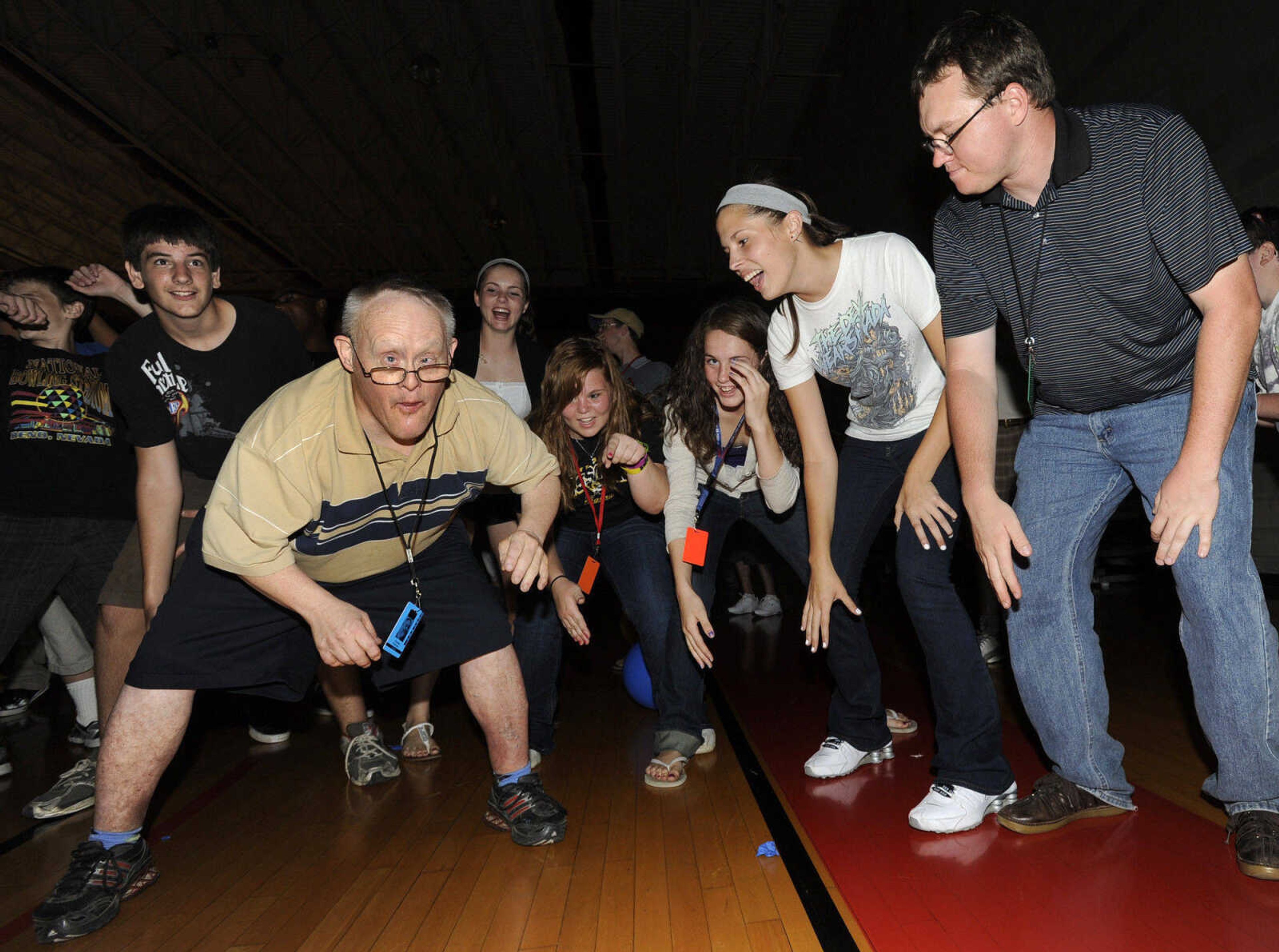 FRED LYNCH ~ flynch@semissourian.com
Special Olympians enjoy dancing Saturday, Aug. 13, 2011 at the Student Recreation Center.