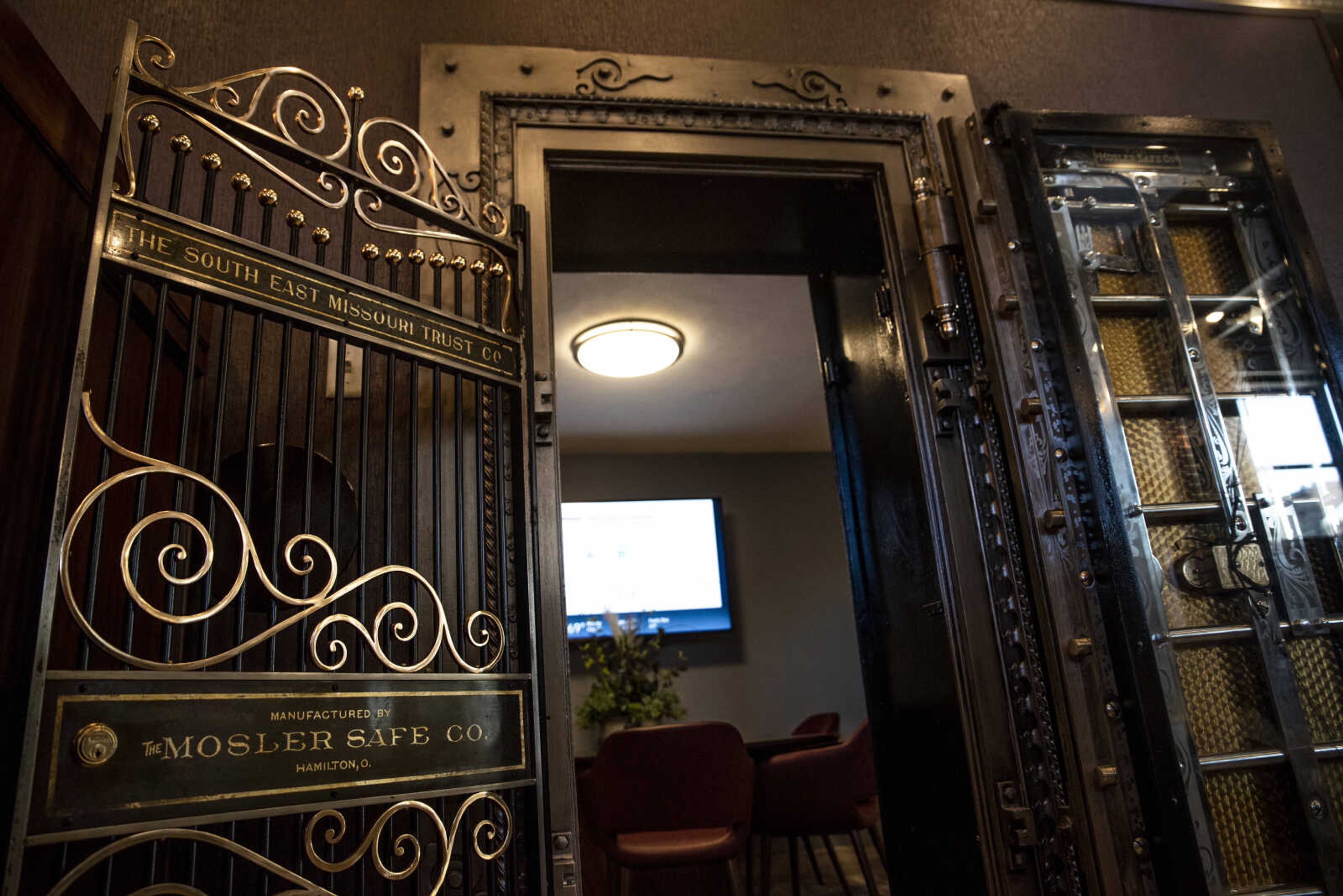 The restored safe of the former bank refurbished into a new meeting space for the new Courtyard by Marriott hotel in Downtown Cape Monday, Oct. 29, 2018, in Cape Girardeau.