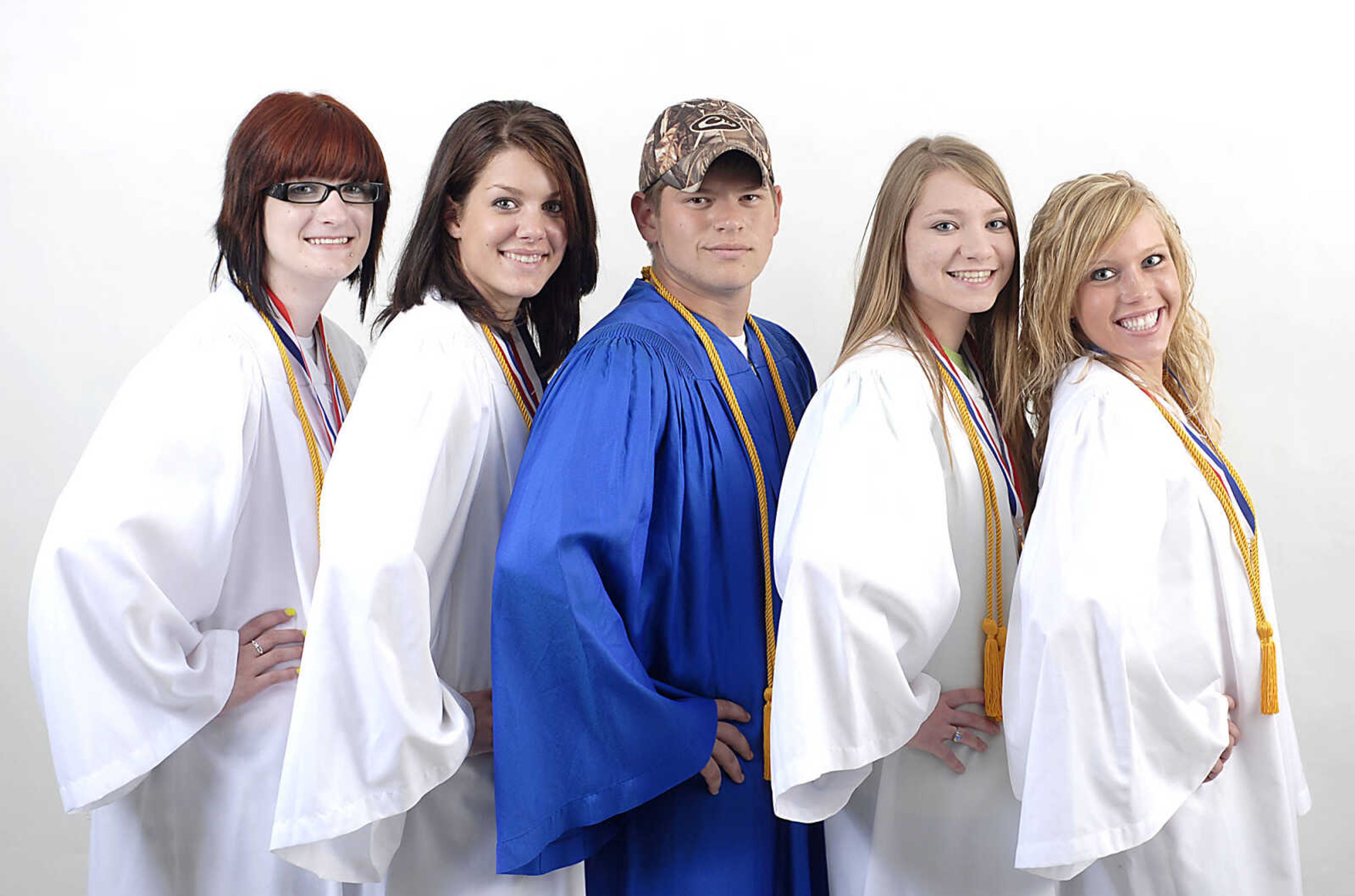 KIT DOYLE ~ kdoyle@semissourian.com
Leopold valedictorians Amy Beel, Casey Bucher, Wade Wiseman, Janice Bueter and April Nenninger.