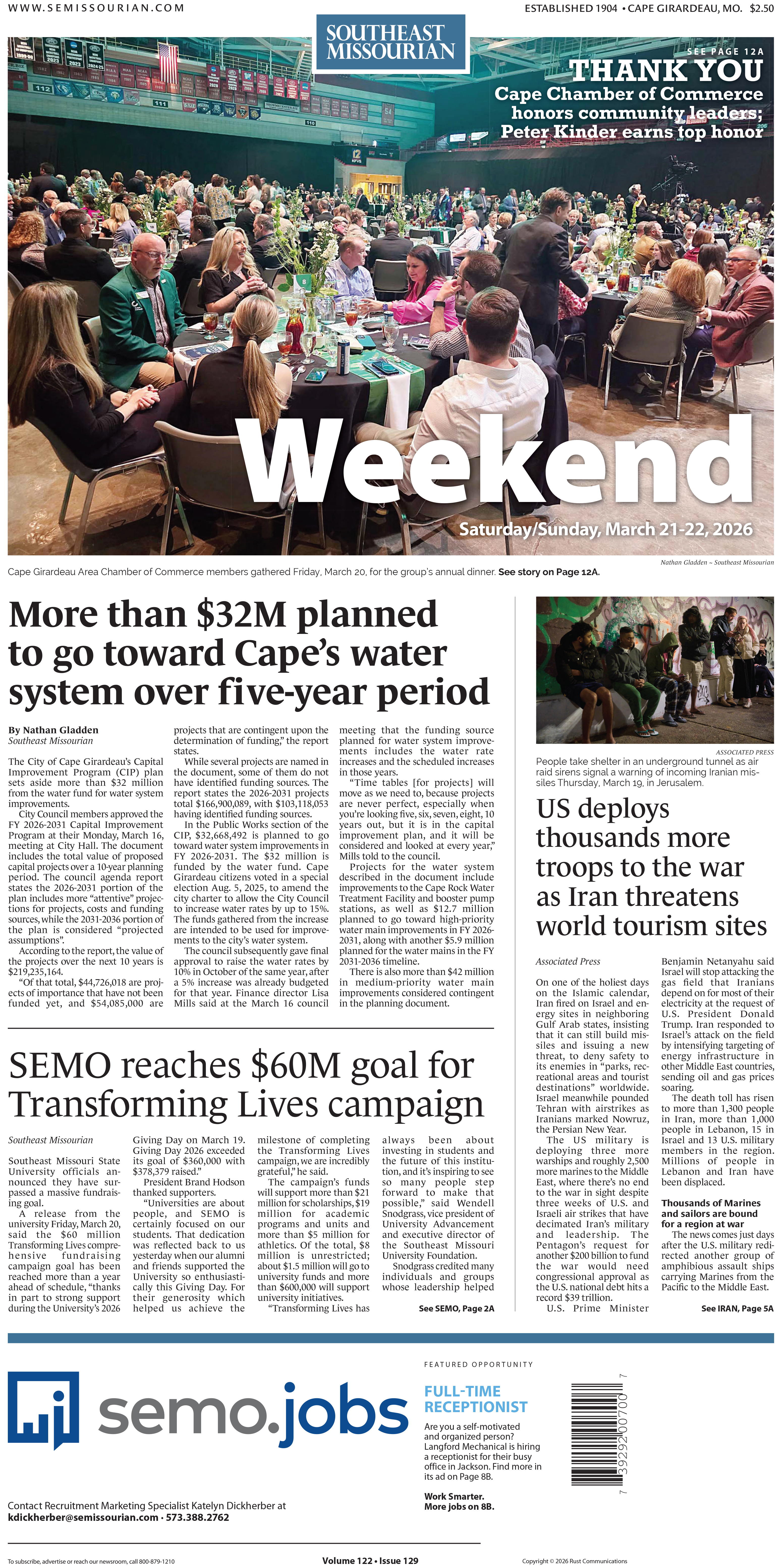 Saturday/Sunday, March 21-22, 2026: E-Edition