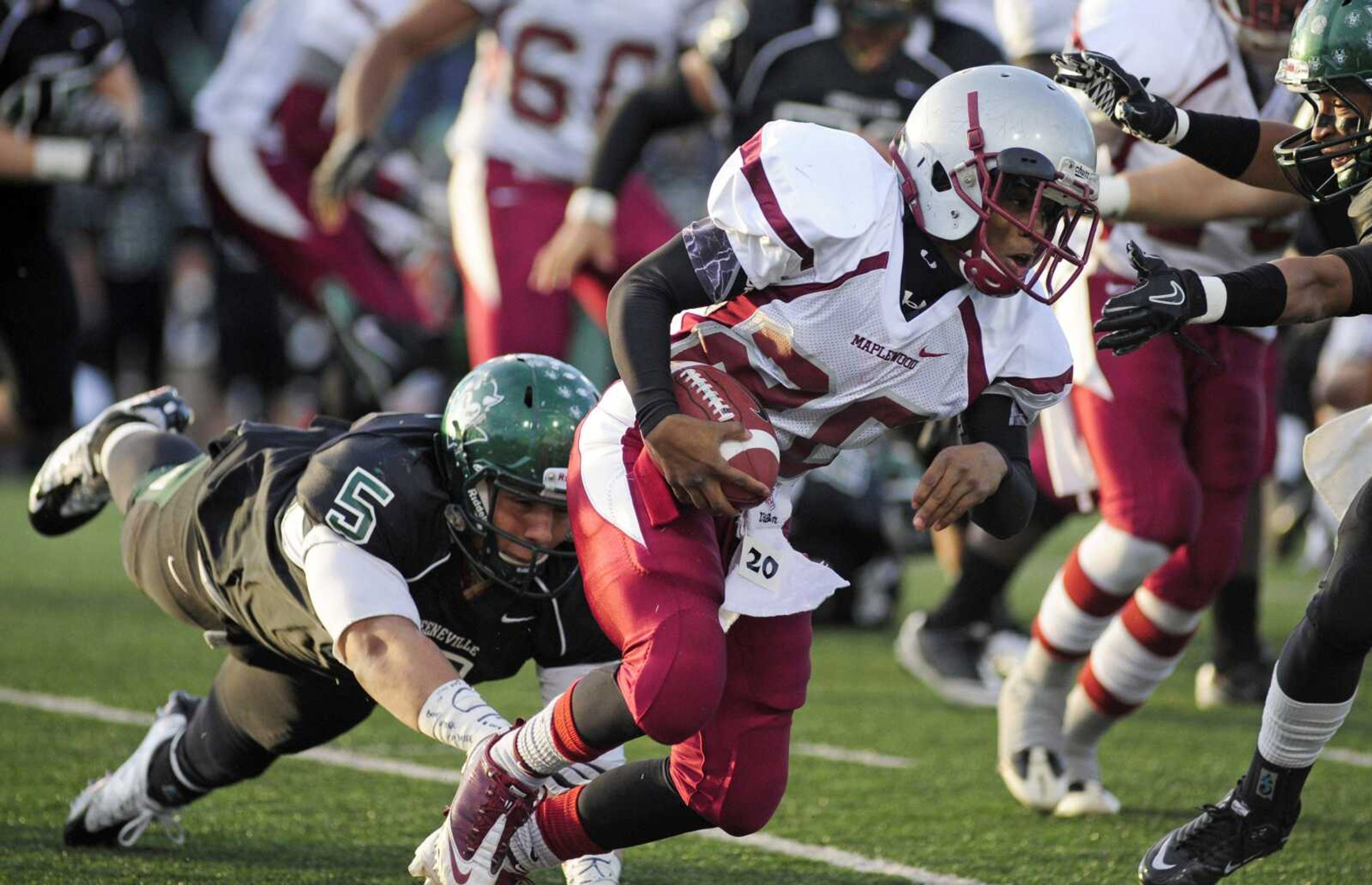 Tennessee Tech's LaDarius Vanlier, shown playing for Maplewood in the 2011 Division I class 4A game at the Tennessee high school football championships, leads the Golden Eagles with 446 yards rushing on the season. (AP Photo/Mike Strasinger)