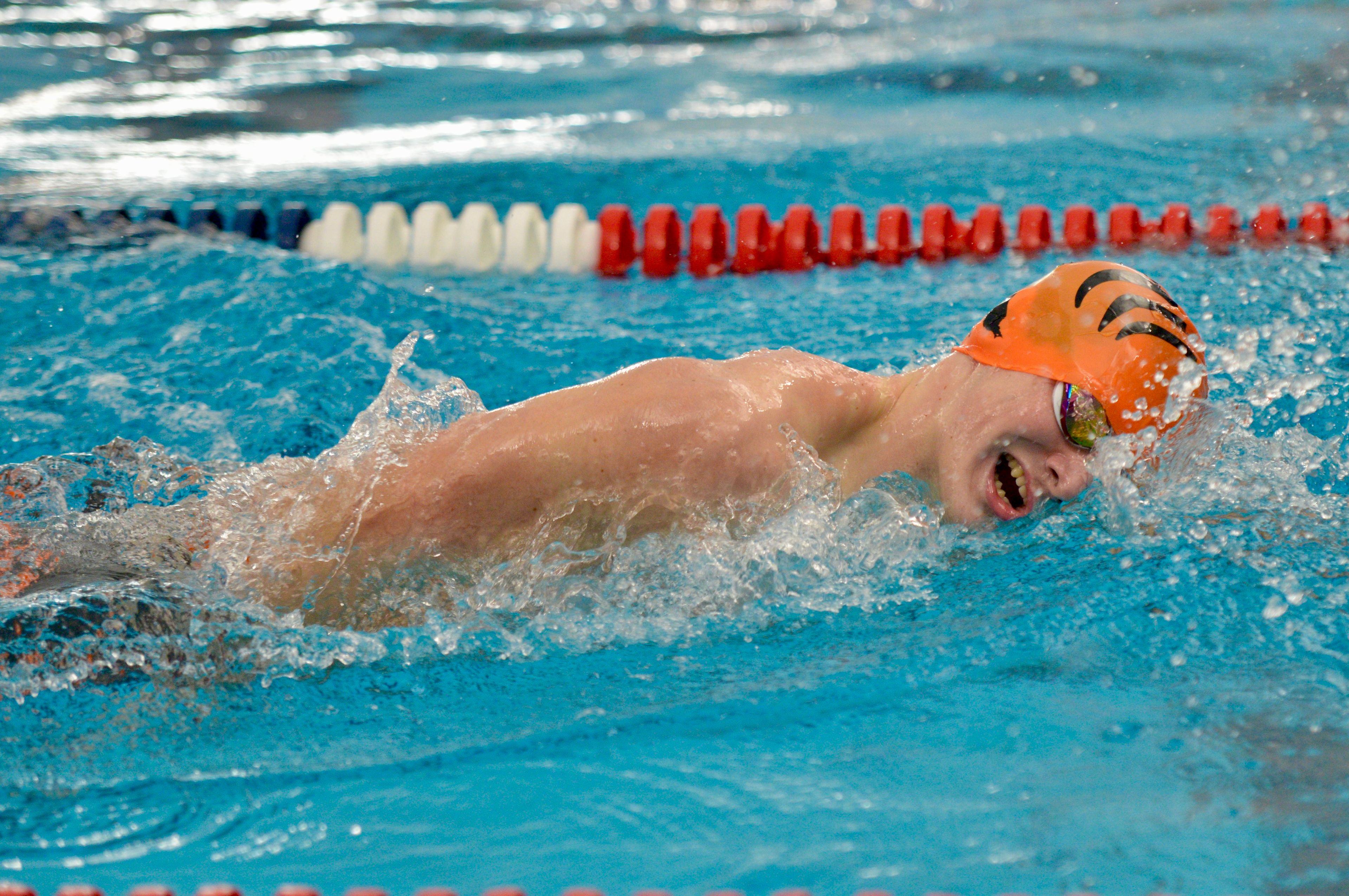 Cape Central’s Kent Sheridan swims against Notre Dame on Tuesday, Oct. 29, at the Cape Aquatic Center.