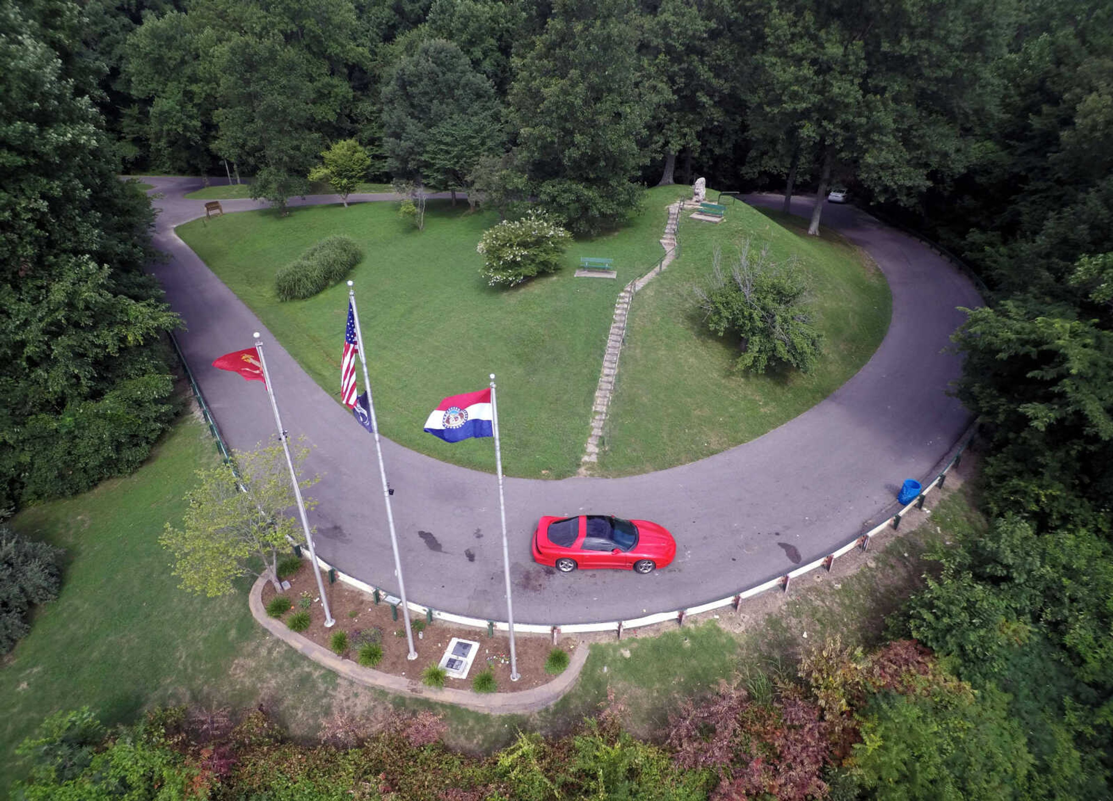 FRED LYNCH ~ flynch@semissourian.com
Cape Rock Park offers a quiet spot above the Mississippi River in this drone view July 8, 2018 in Cape Girardeau.