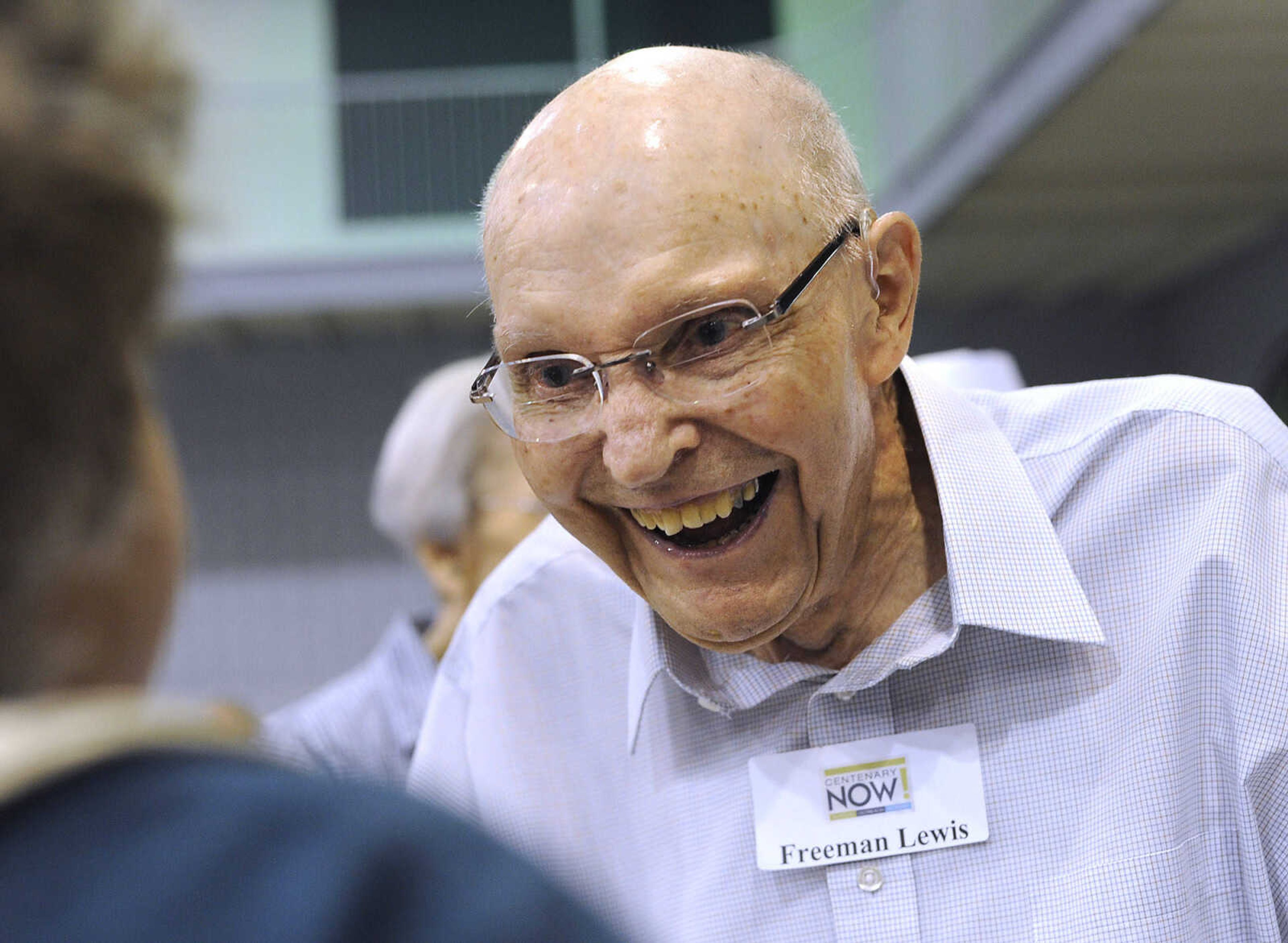 FRED LYNCH ~ flynch@semissourian.com
Freeman Lewis visits with a friend on Wimpy's Day Saturday, Sept. 19, 2015 at Centenary United Methodist Church in Cape Girardeau.