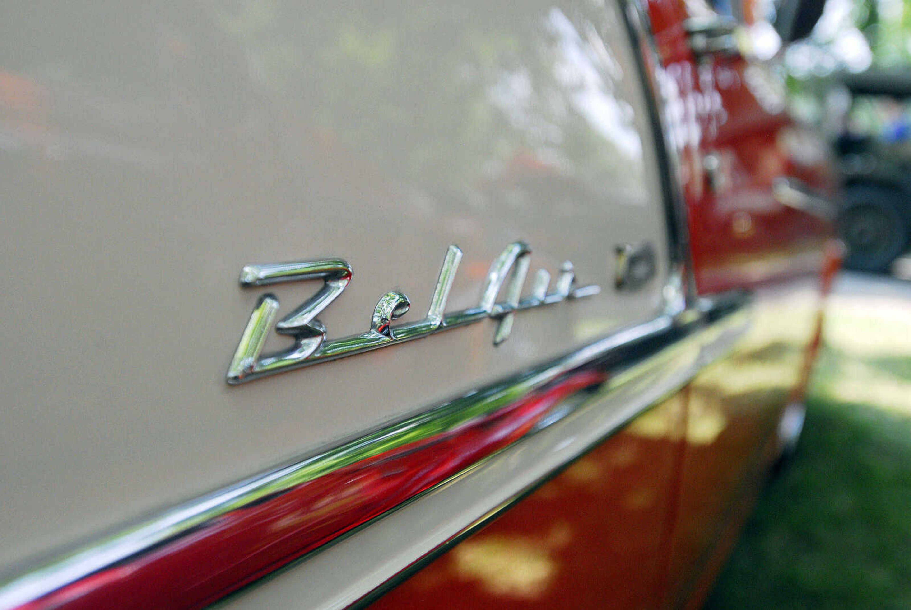 LAURA SIMON~lsimon@semissourian.com
LAURA SIMON~lsimon@semissourian.com
A 1955 Chevrolet Belair was on display at the car show Sunday during Jackson's Fourth of July celebration.