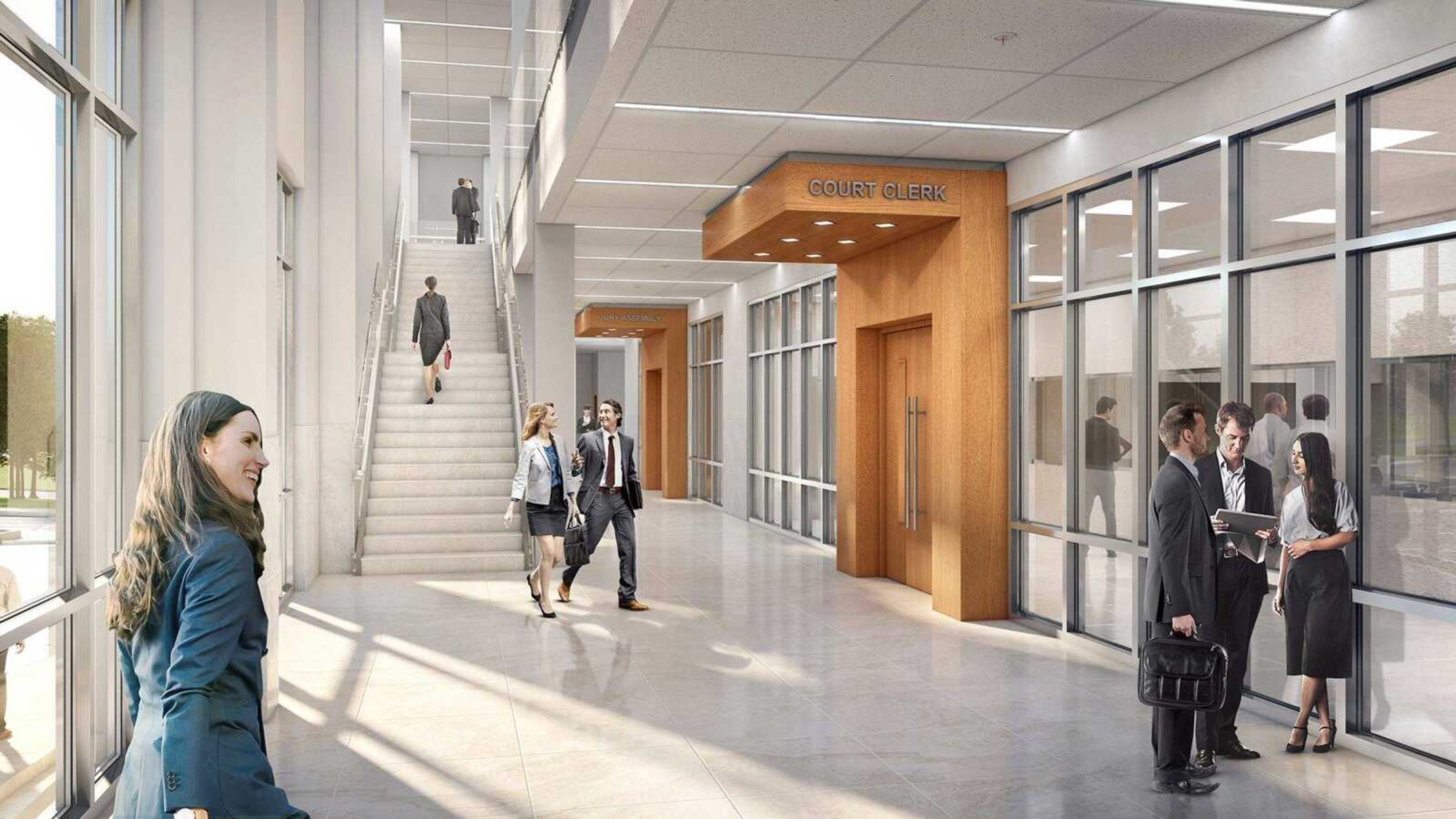 This rendering shows the interior of the proposed new Cape Girardeau County Courthouse in Jackson.