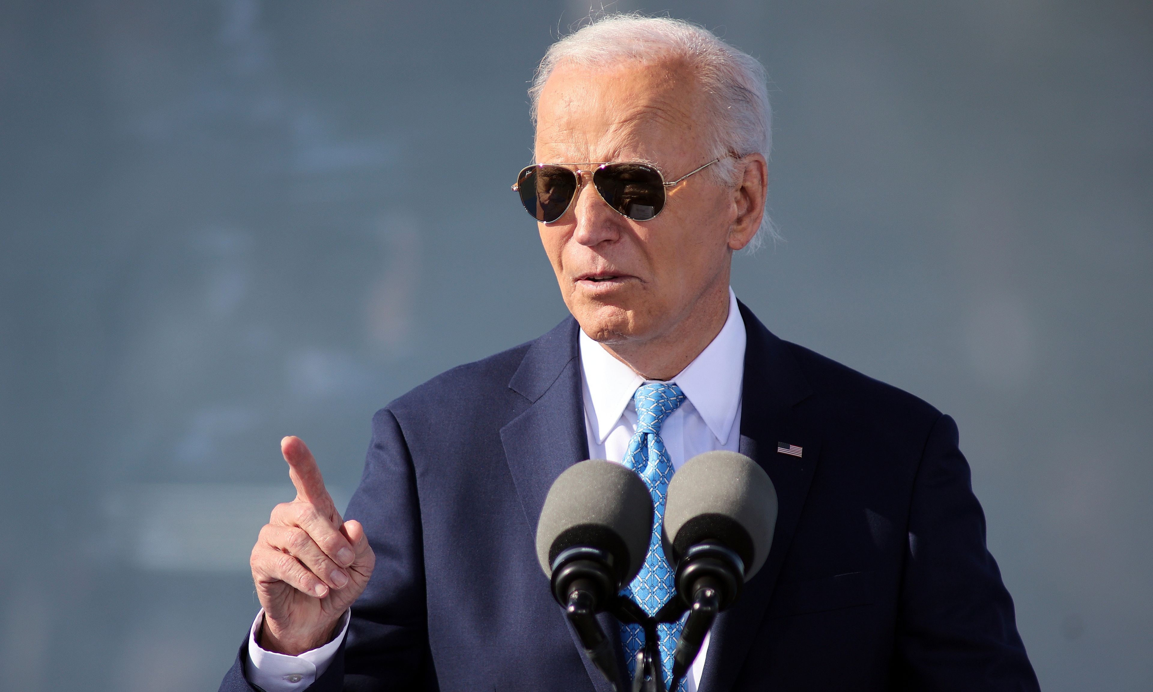 President Joe Biden speaks during an event about his Investing in America agenda, Tuesday, Oct. 29, 2024, at the Dundalk Marine Terminal in Baltimore. (AP Photo/Daniel Kucin Jr.)