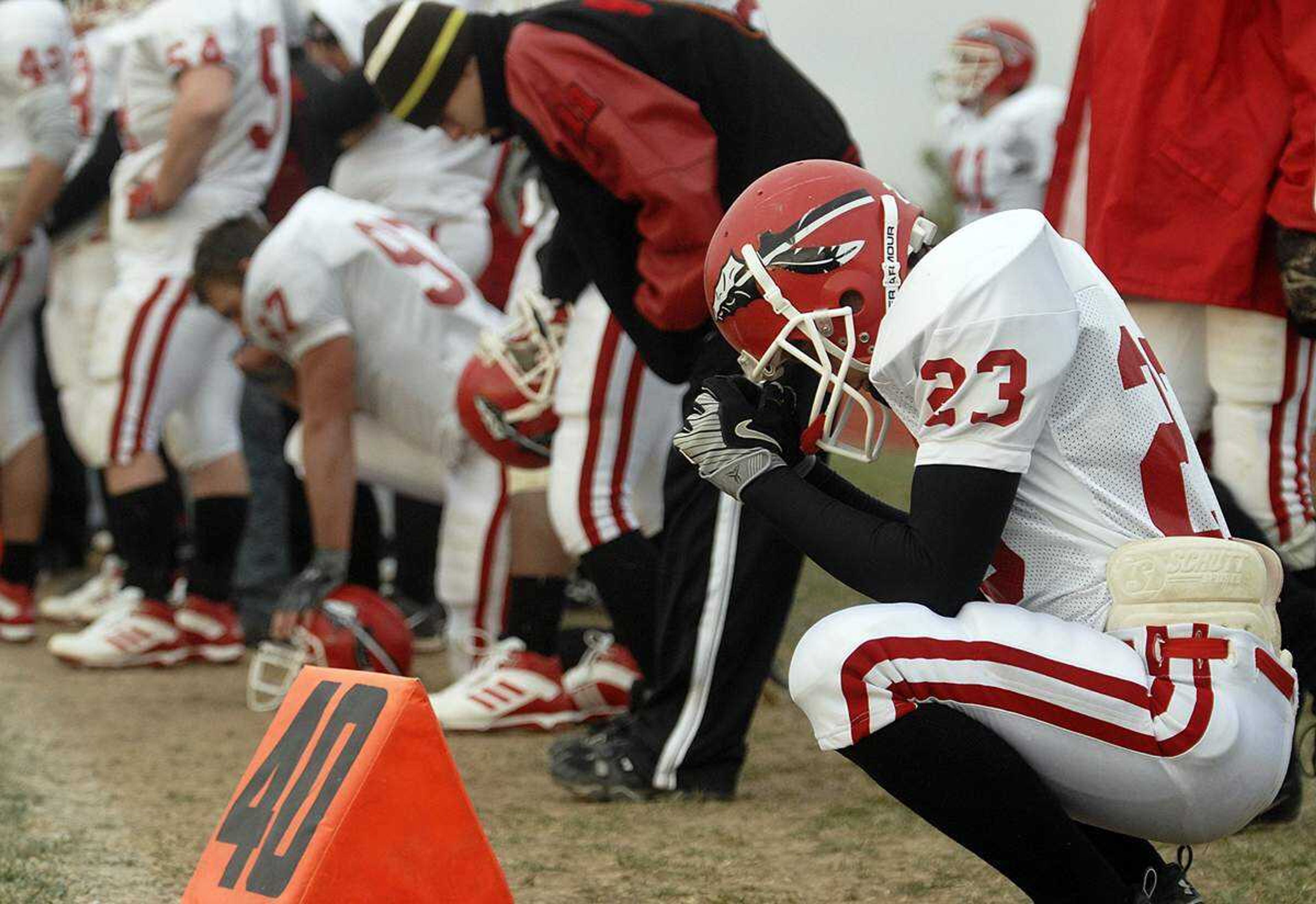 ELIZABETH DODD ~ edodd@semissourian.com
Jackson junior, Cody Kester, shows dissapointment when Jackson was down by 27 points in the fourth quarter against Hazelwood East in the Class 5 state semifinals at Hazelwood Saturday.