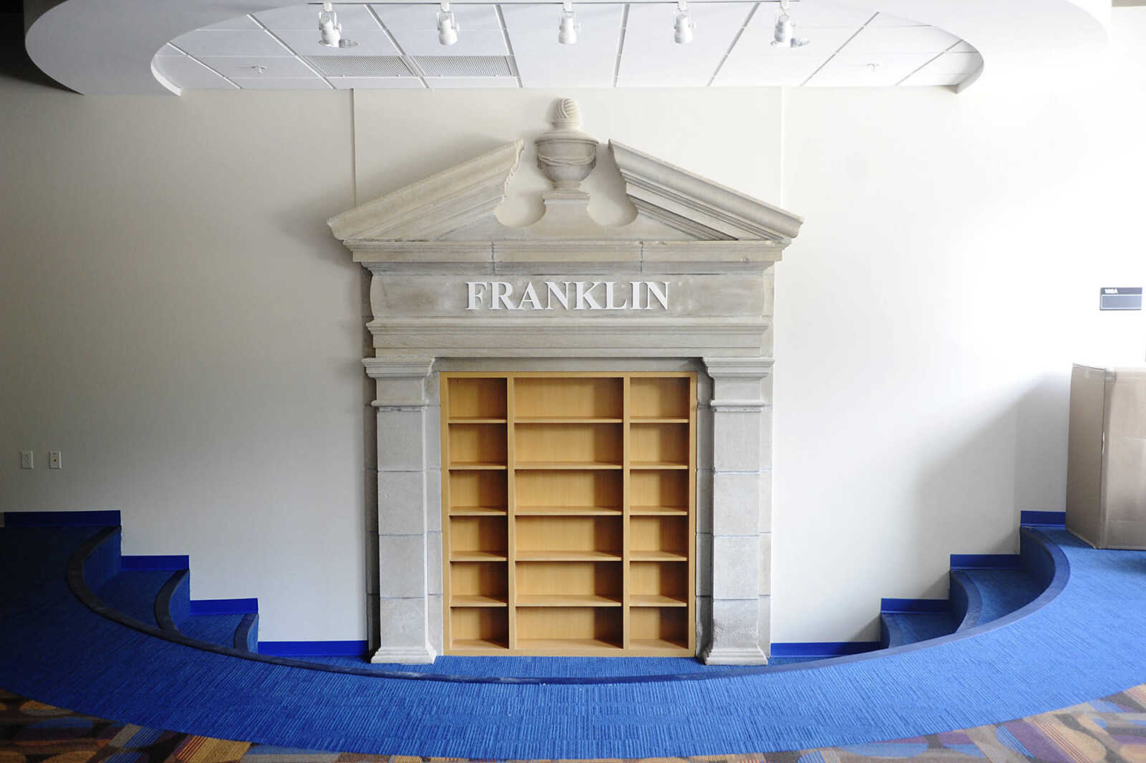 The library in the new Franklin Elementary School in Cape Girardeau. Work is on schedule for the school to be ready for students at the start of the school year.