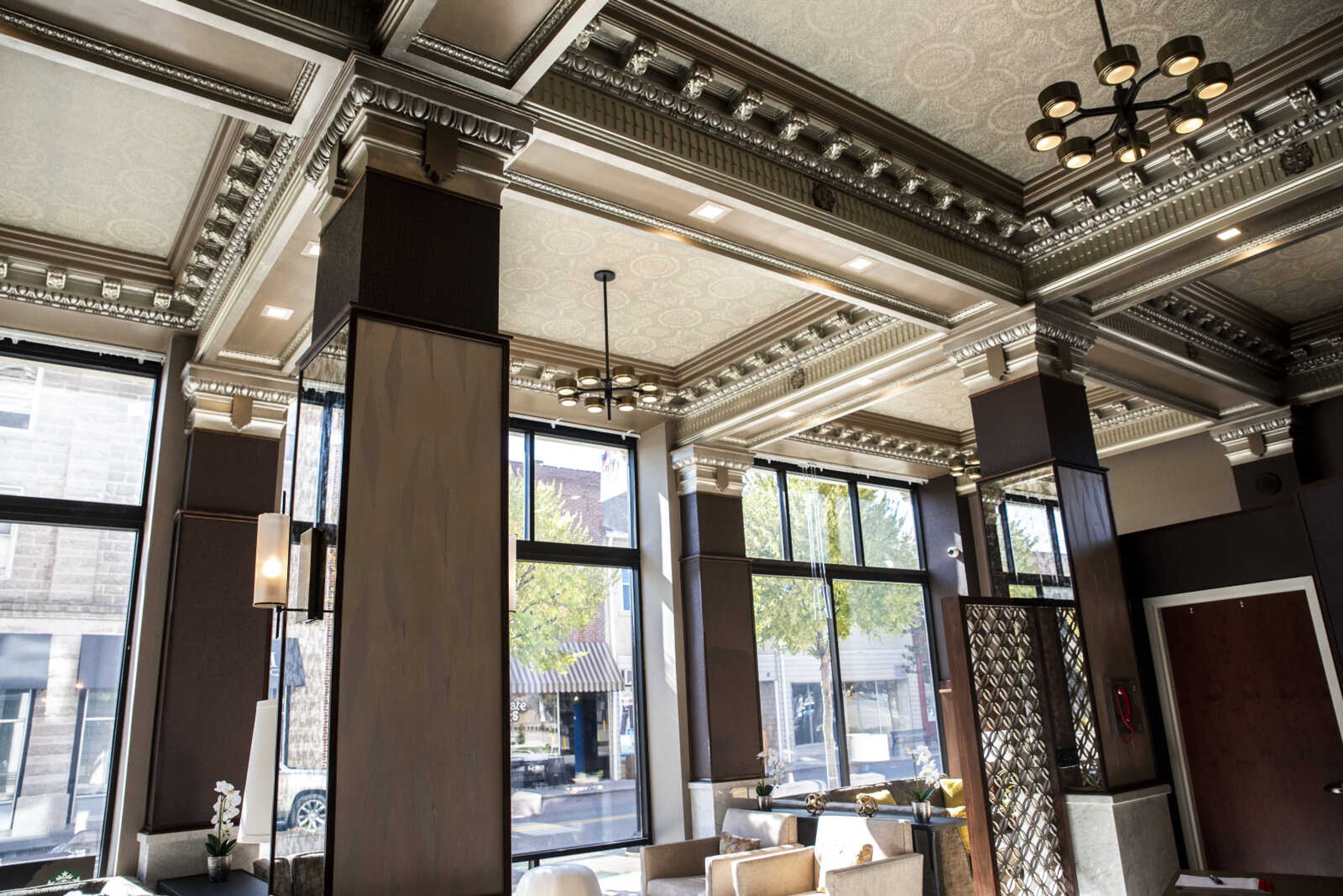 The front lobby area of the new Courtyard by Marriott hotel in Downtown Cape Monday, Oct. 29, 2018, in Cape Girardeau.