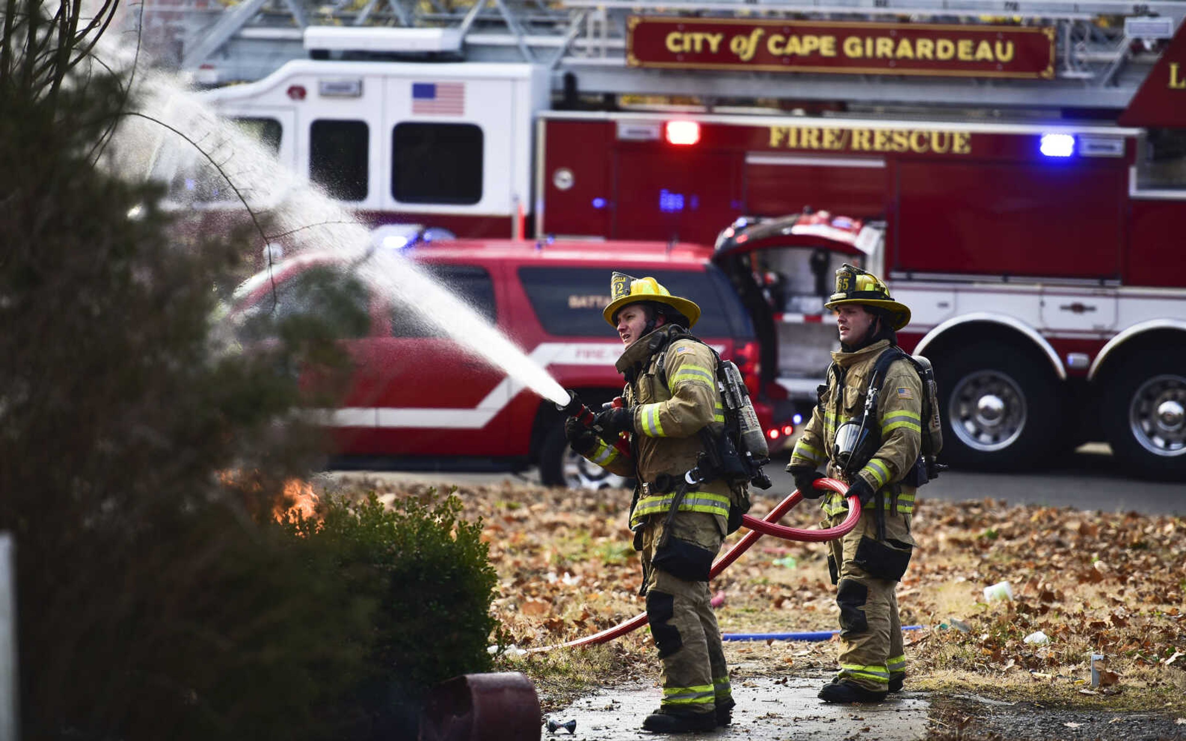 Cape Girardeau Fire Department respond to a house fire at 548 S. Hanover around 8:45 a.m. Thursday, Dec. 7, 2017 in Cape Girardeau.