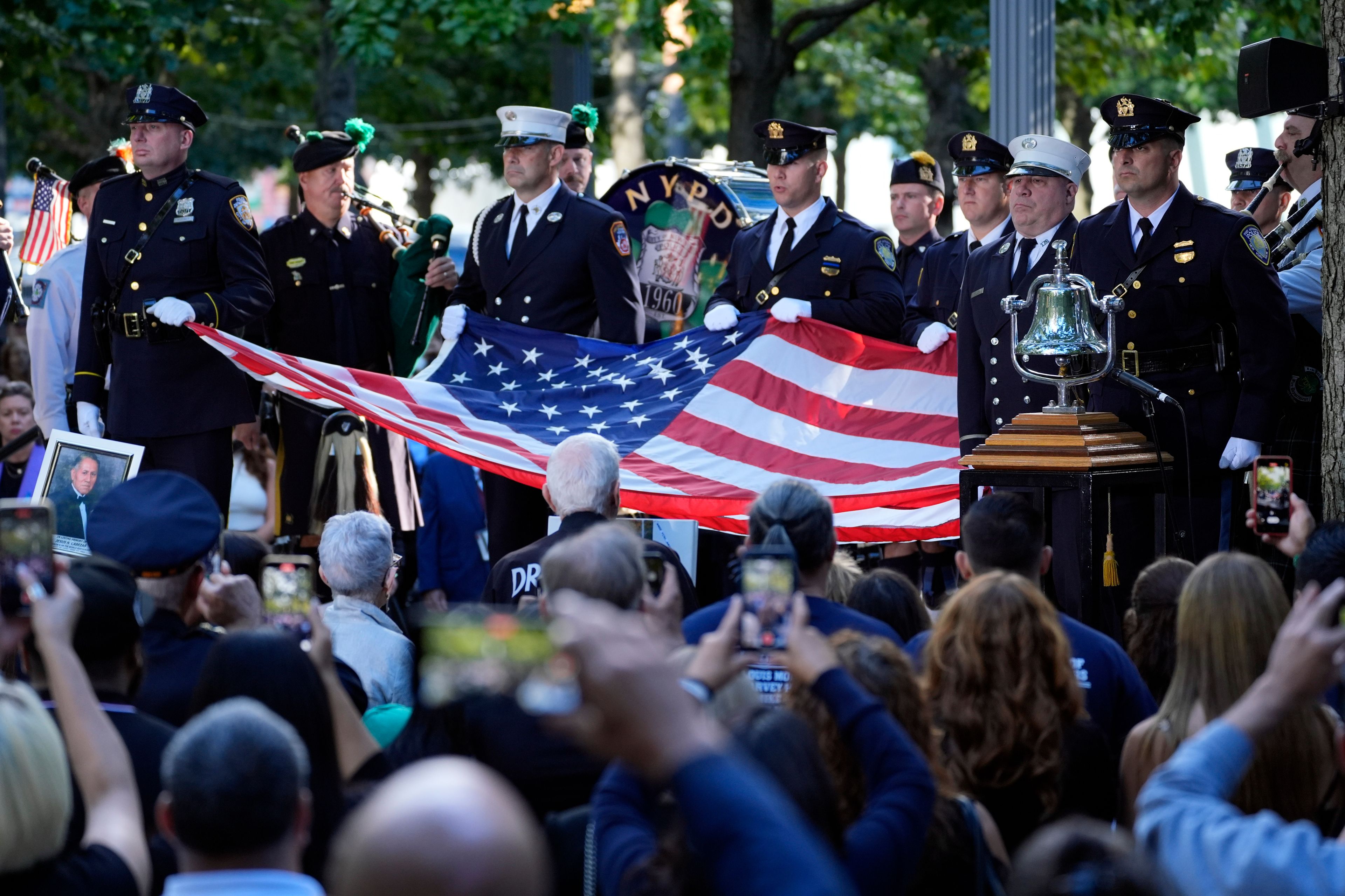 9/11 anniversary brings Biden, Harris, Trump together at ground zero