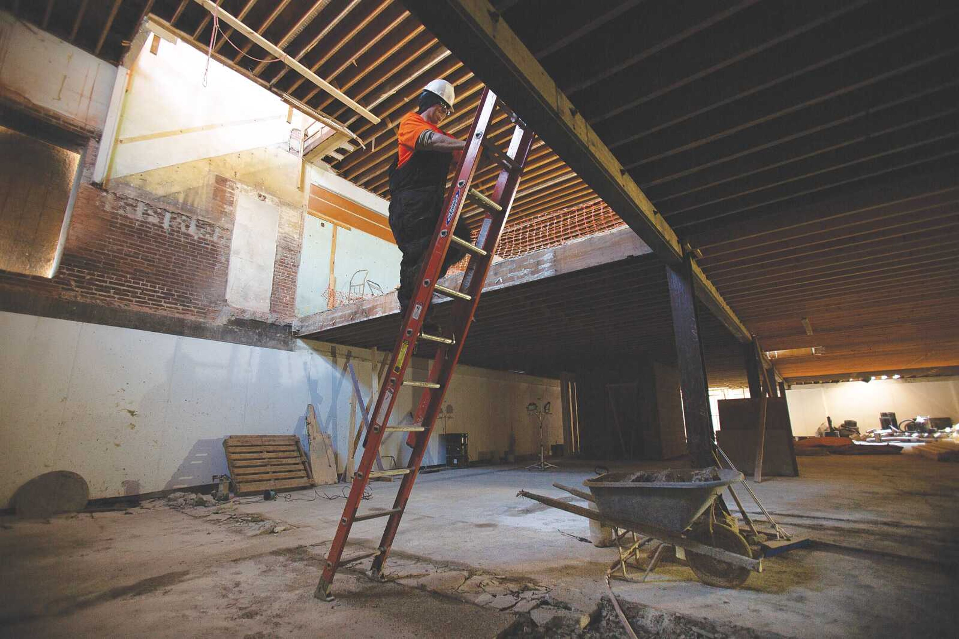 Work continues on the development at 430 Broadway, a mixed-use building that will be home to Speck, among other businesses.