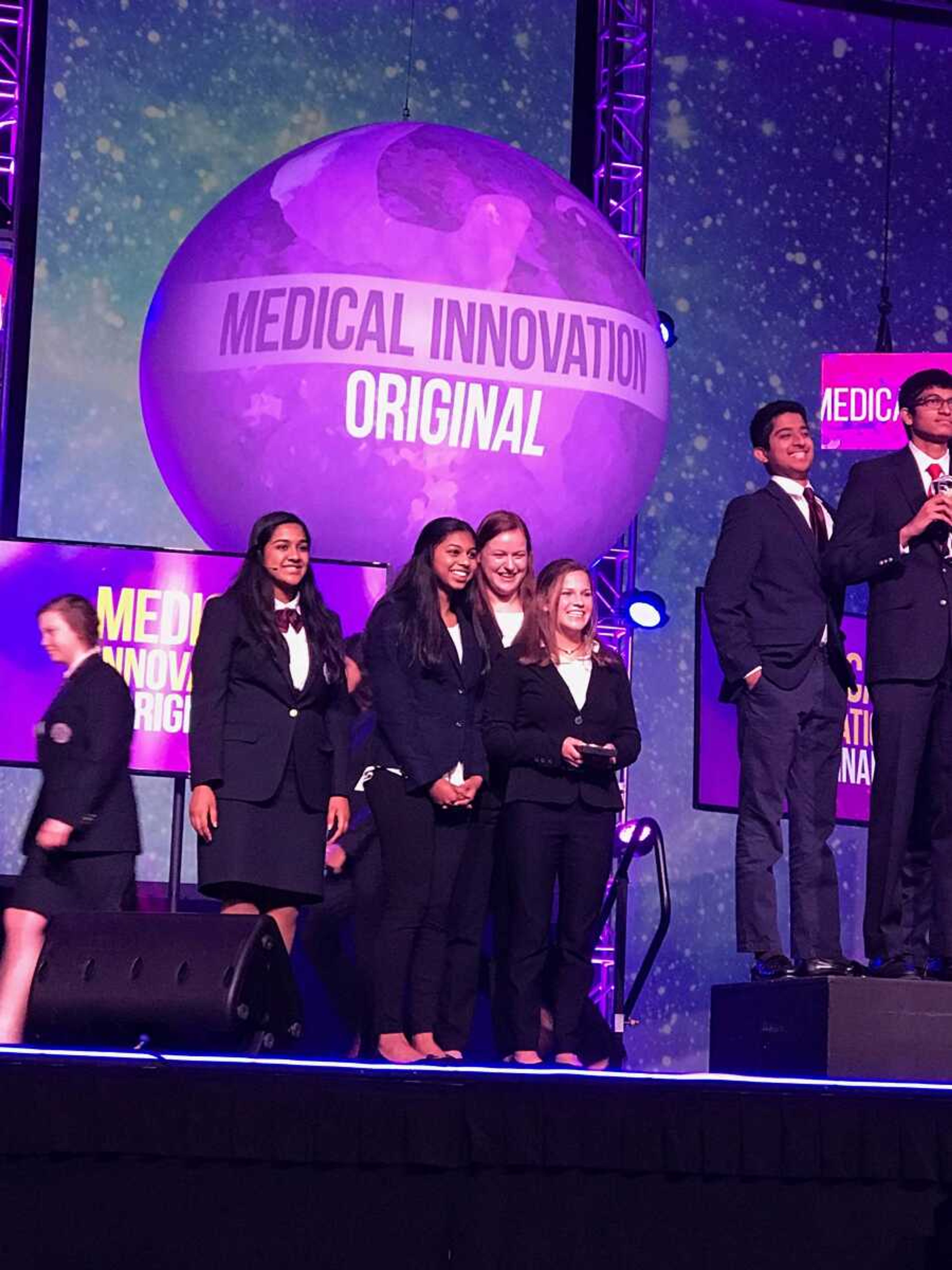 Members from Marquette High School receiving 3rd Place in Medical Innovation- Original 